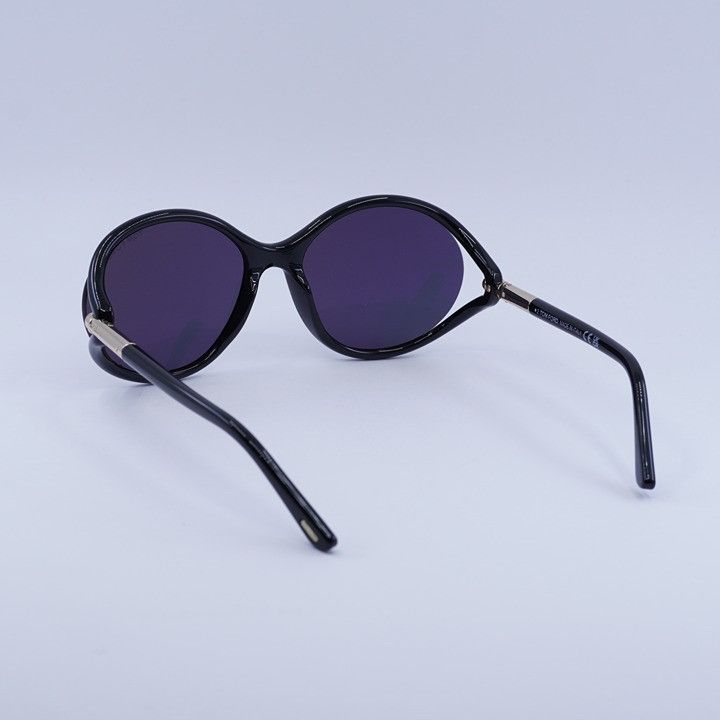 Tom Ford Tom Ford Melody FT1090 01A Sunglasses Shiny Black Geometric Size ONE SIZE - 8 Thumbnail