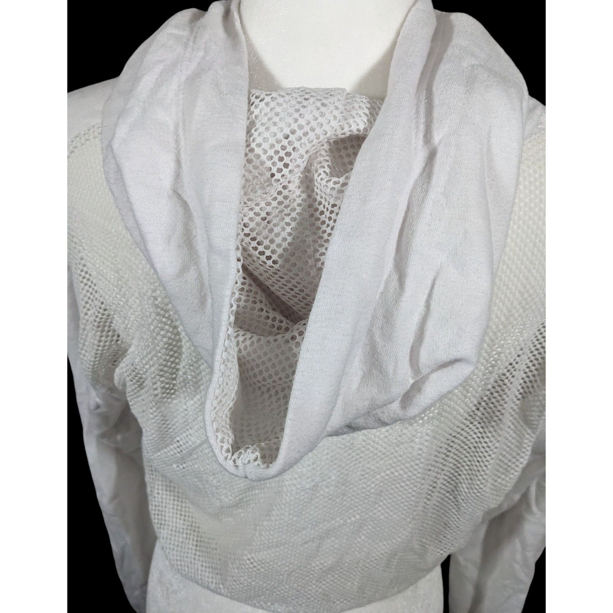 Garage 90s Y2K White Cropped Mesh Hoodie by Garage Size M / US 6-8 / IT 42-44 - 11 Thumbnail