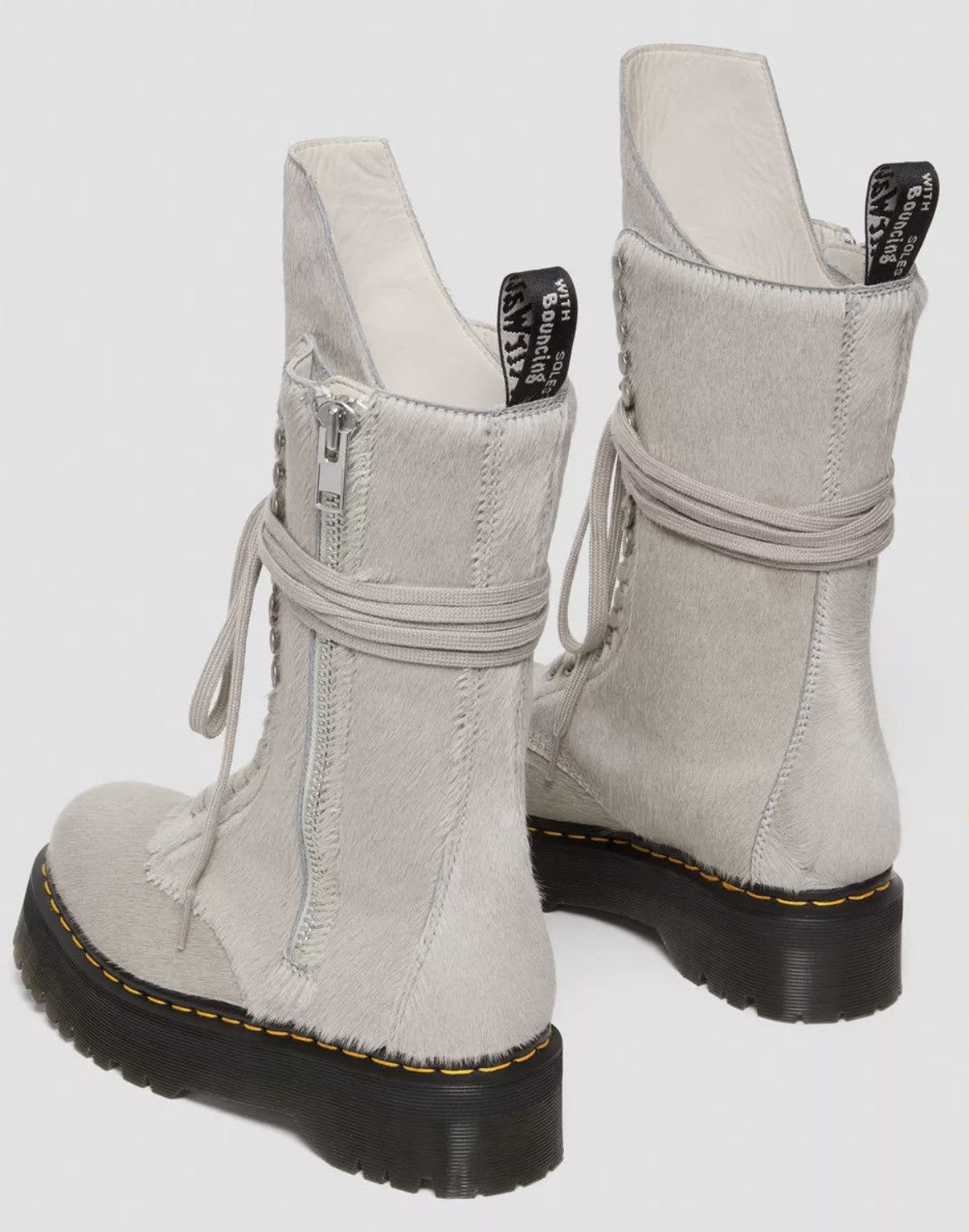 Dr. Martens × Rick Owens Rick Owens Dr. Martens Pony Hair Platform Boots *Brand New* Size US 12 / EU 45 - 5 Thumbnail
