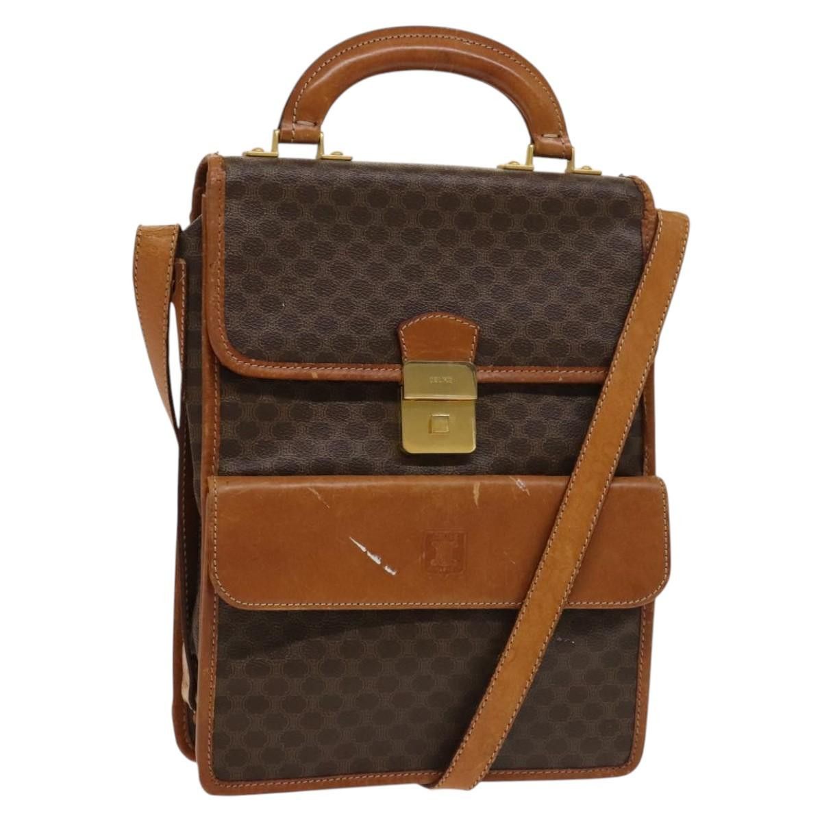 Celine CELINE Macadam Canvas Shoulder Bag Pvc Leather Brown Gold Size ONE SIZE - 1 Thumbnail