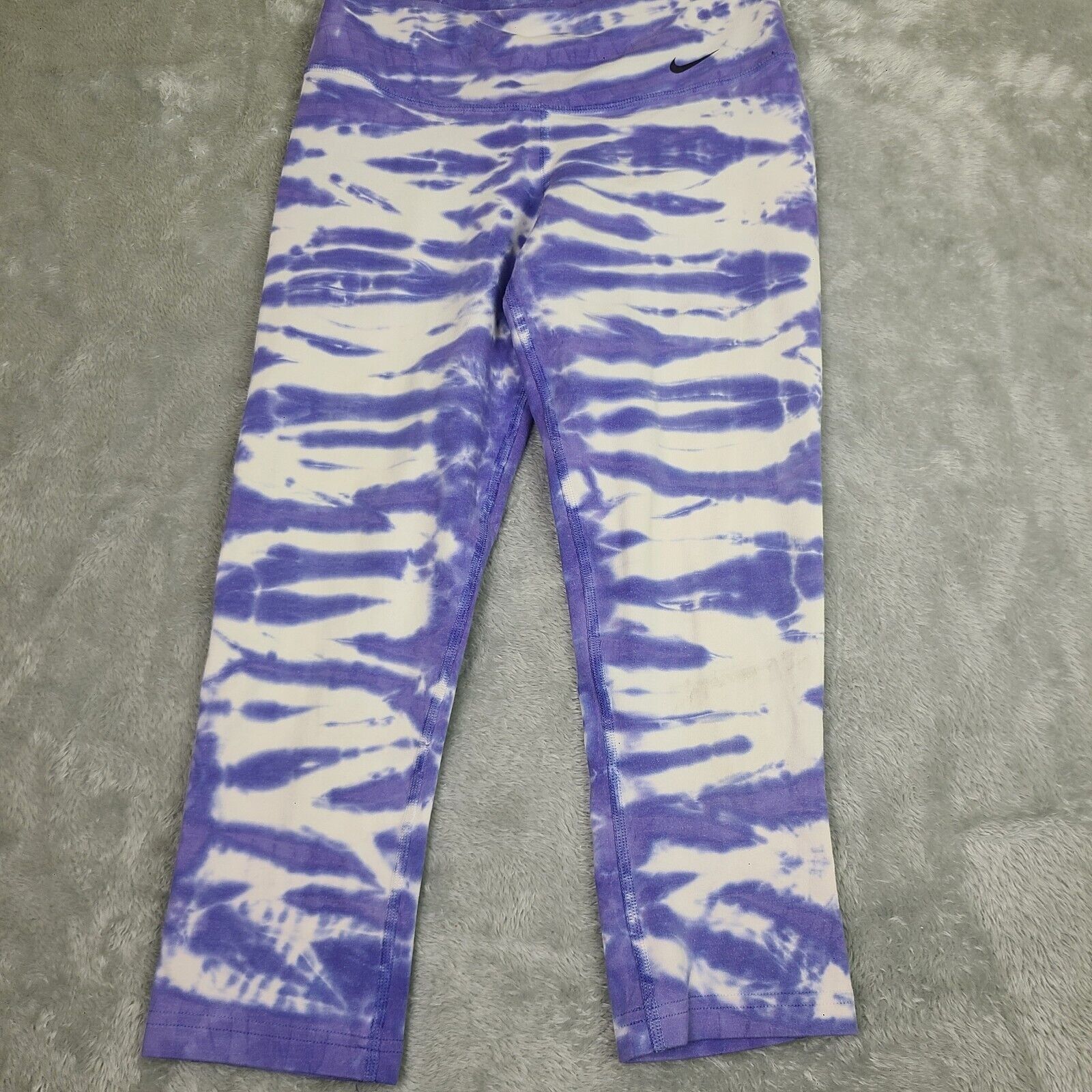 Nike Nike Dri Fit Leggings Purp & White Tie Dye Compression Pants Size 25" / US 0 / IT 36 - 1 Thumbnail