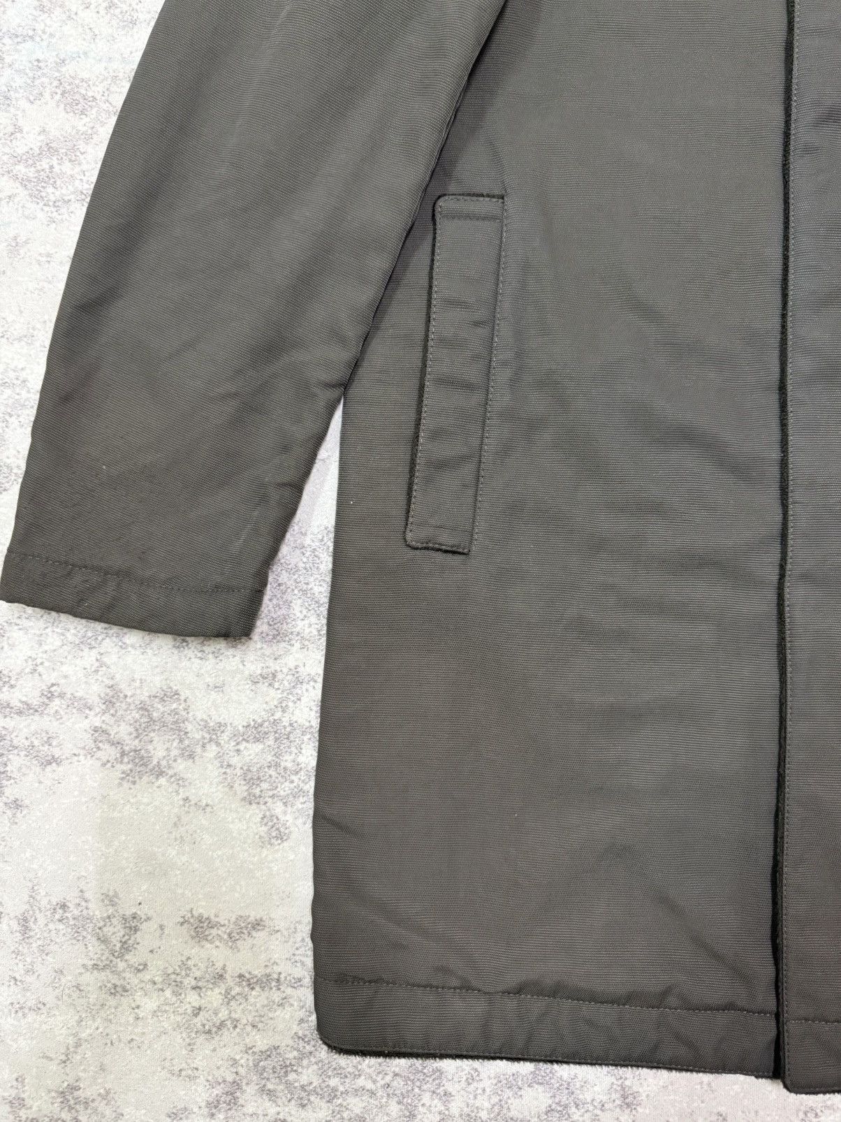 Jun Men Velvet Lined Parka Jacket Dark Green