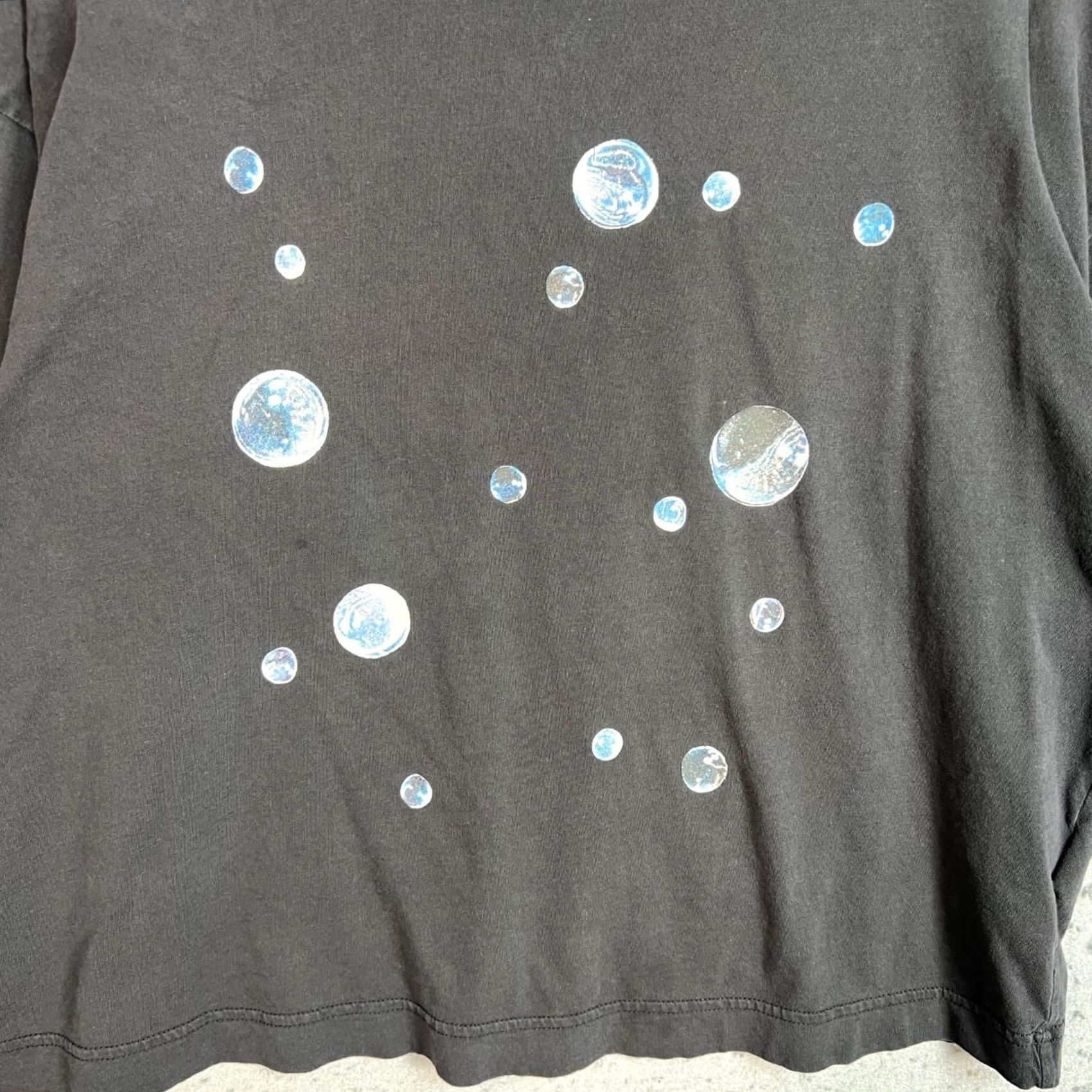 & Other Stories & Other Stories Womens XS Black Oversized T-Shirt Bubble Print 100% Cotton Size XS / US 0-2 / IT 36-38 - 5 Thumbnail