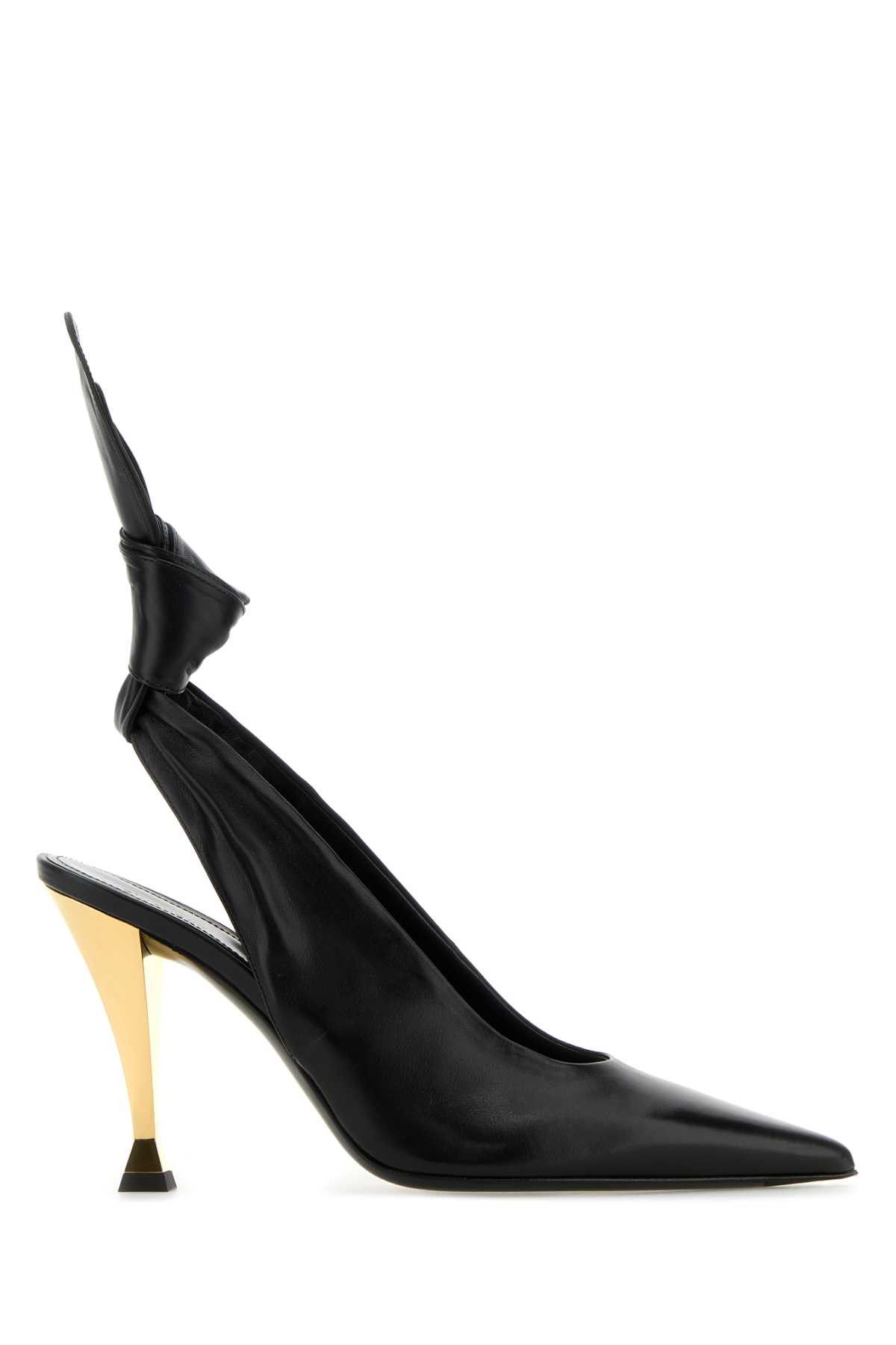 Black Nappa Leather Beauw Pumps