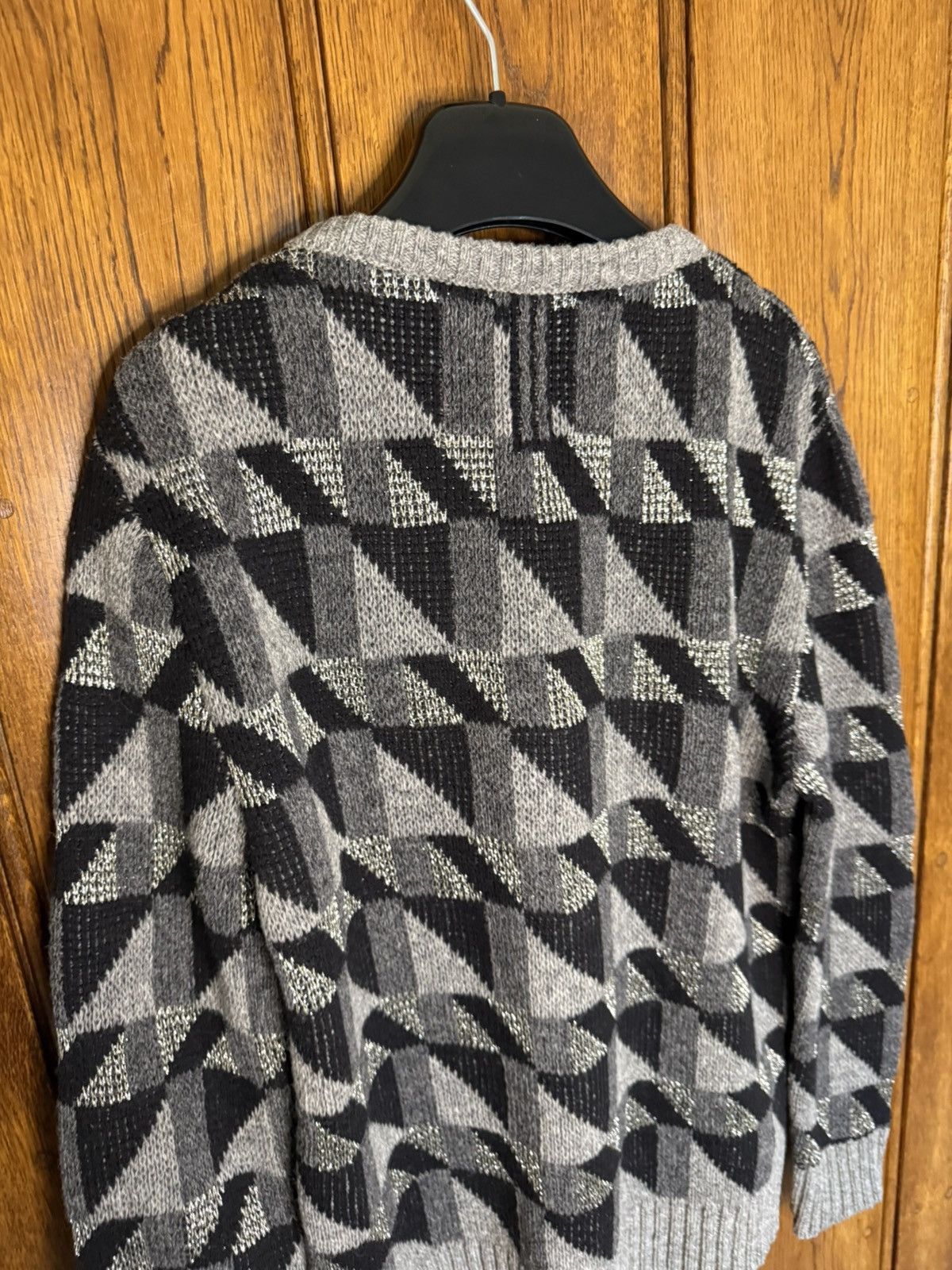 Saint Laurent Paris FW15 Grail Saint Laurent geometric metallic sweater Hedi XL Size US XL / EU 56 / 4 - 19 Thumbnail