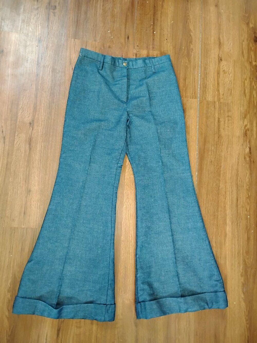 Other Deadstock Vintage 70s Bell Bottom Flare Denim Jeans Size US 30 / EU 46 - 2 Thumbnail