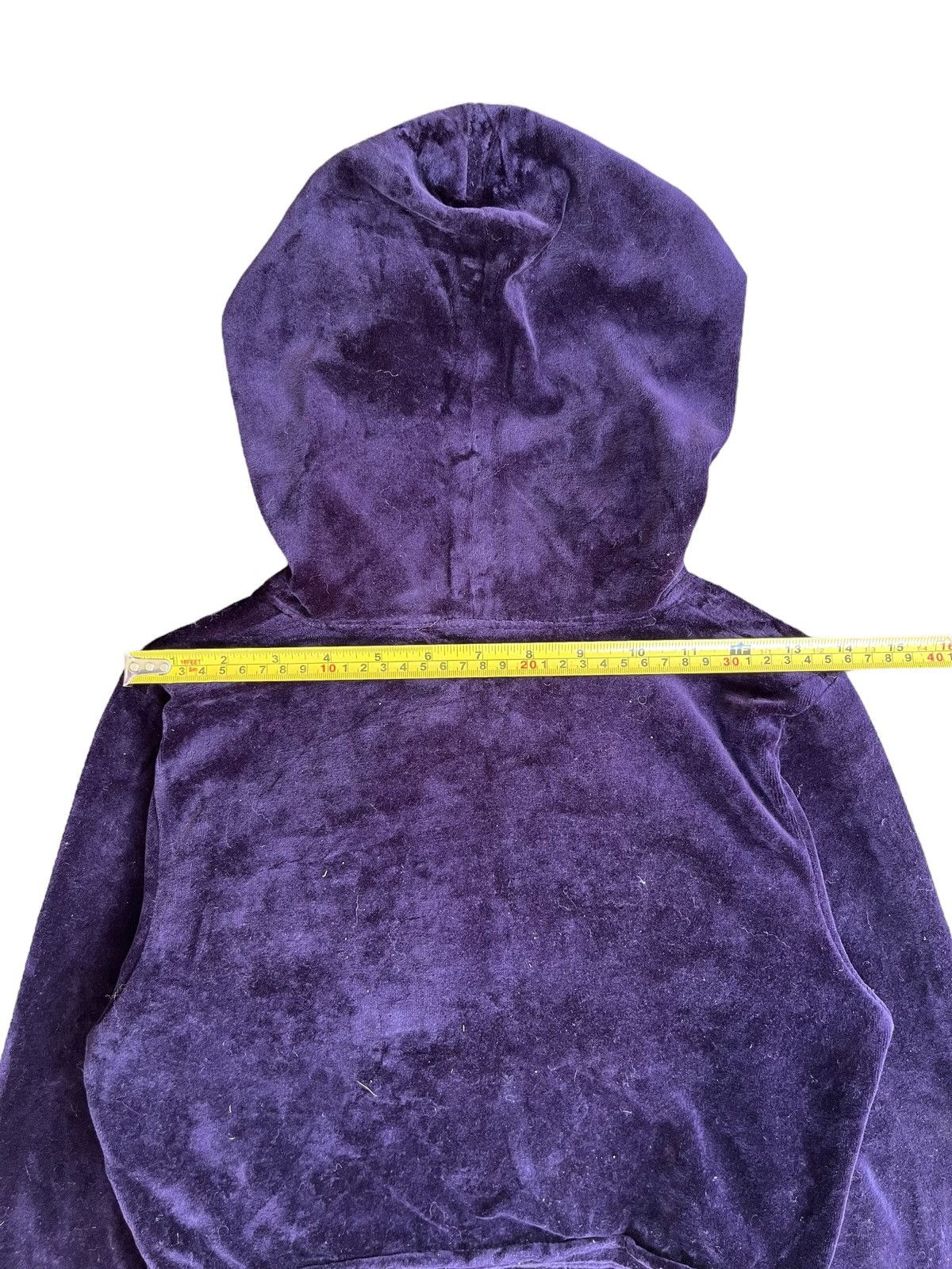 If Six Was Nine Vintage Japanese Brand LGB Style Velvet Crop Top Fur Hoodie Size L / US 10 / IT 46 - 14 Thumbnail