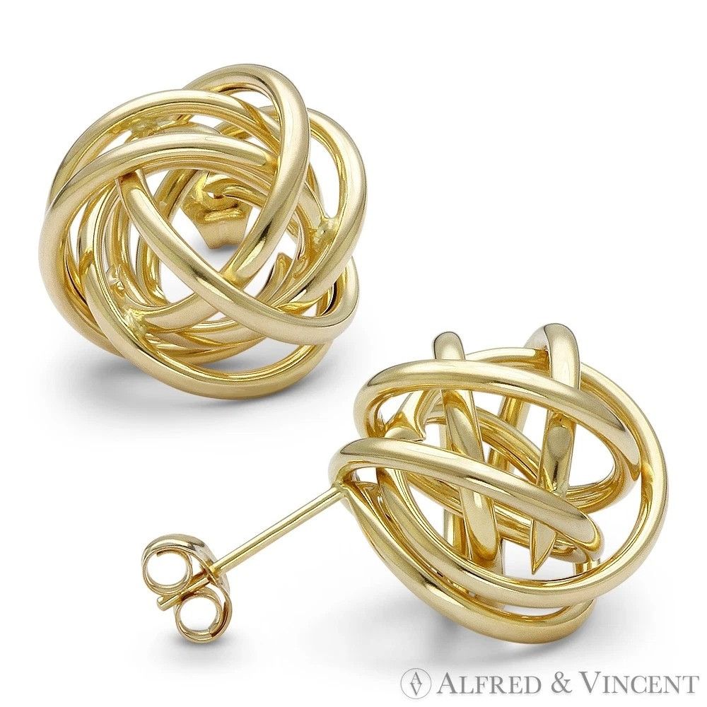 Other 14mm Love-Knot Fashion Stud Earrings with Push-Back Posts Size ONE SIZE - 1 Preview