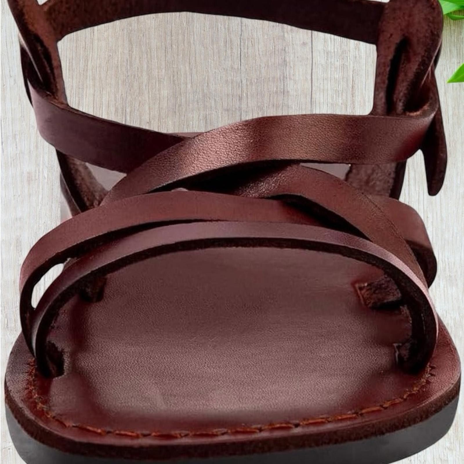 Camel Camel "Jesus" Brown Leather Sandals size 11.5/12 Size US 11.5 / EU 44-45 - 1 Thumbnail