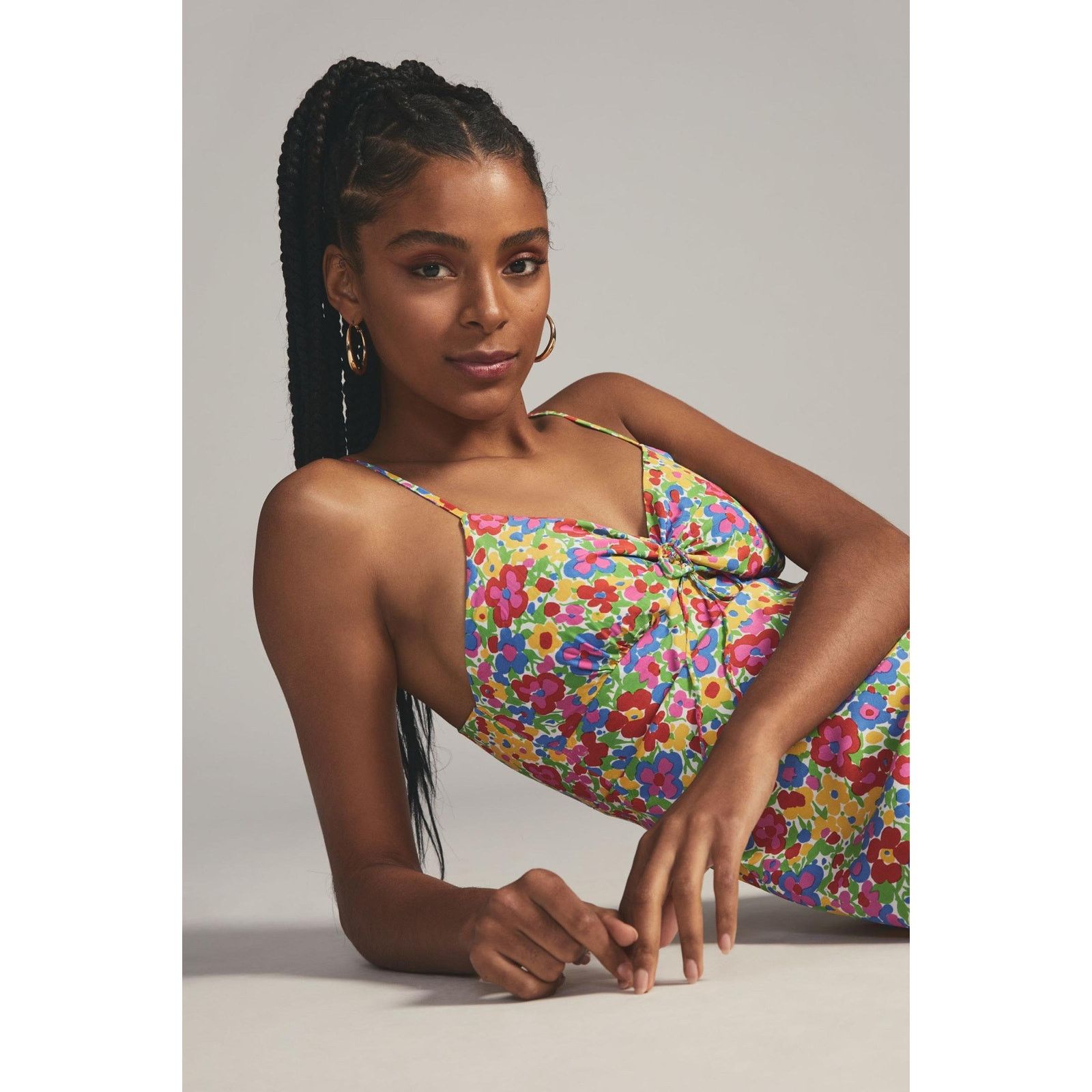 Anthropologie Anthropologie Faithfull the Brand Floral Pop Midi Dress Size M / US 6-8 / IT 42-44 - 4 Thumbnail