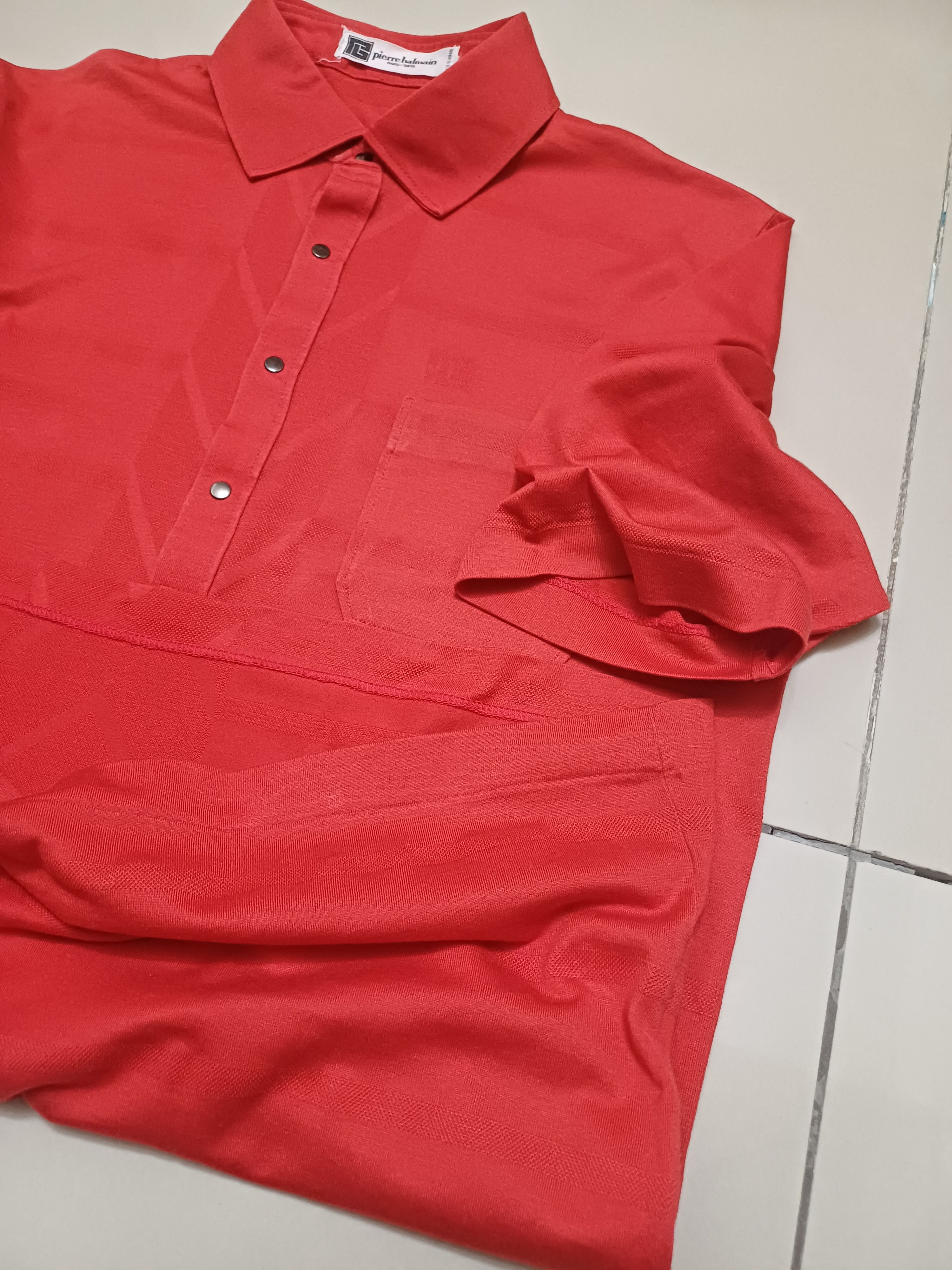 Designer × Pierre Balmain Vintage 80s/90s BALMAIN PARIS Shirt Polo. snap button 🔥🔥🔥 Size US M / EU 48-50 / 2 - 11 Thumbnail