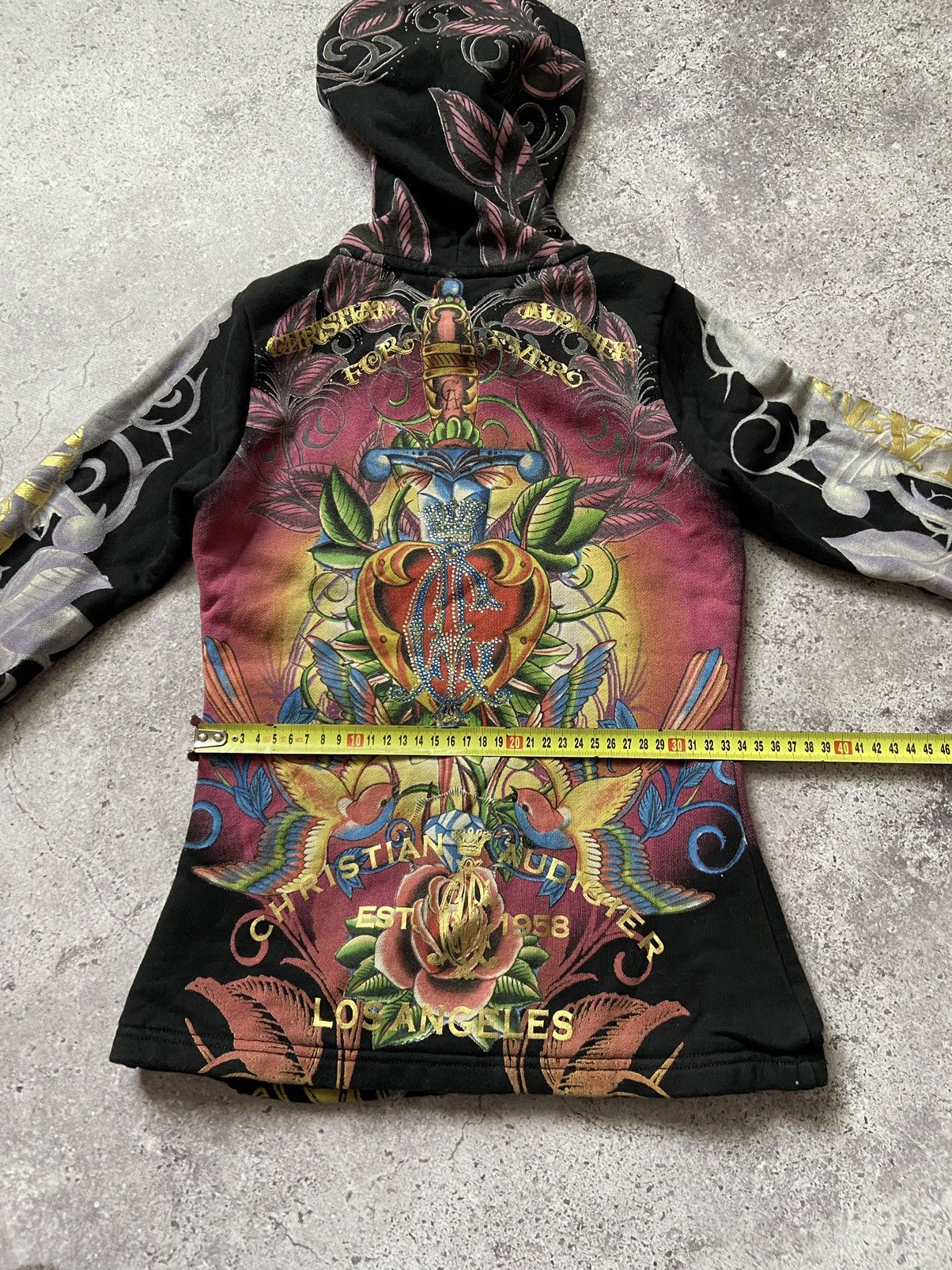Christian Audigier Vintage Y2K Christian Audigier Hoodie Zip Up Size XXS / US 00 / IT 34 - 7 Thumbnail