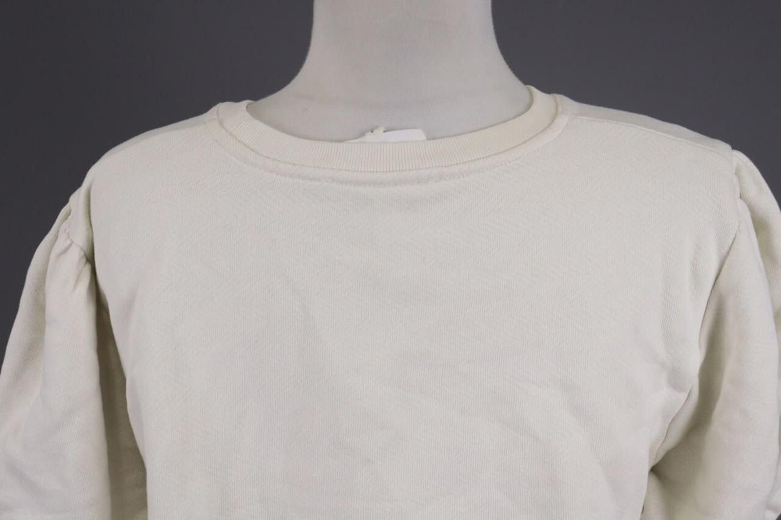 Wilkes Bashford BA&SH Leady Sweatshirt White Cropped Sweater Size 3 Size M / US 6-8 / IT 42-44 - 9 Thumbnail