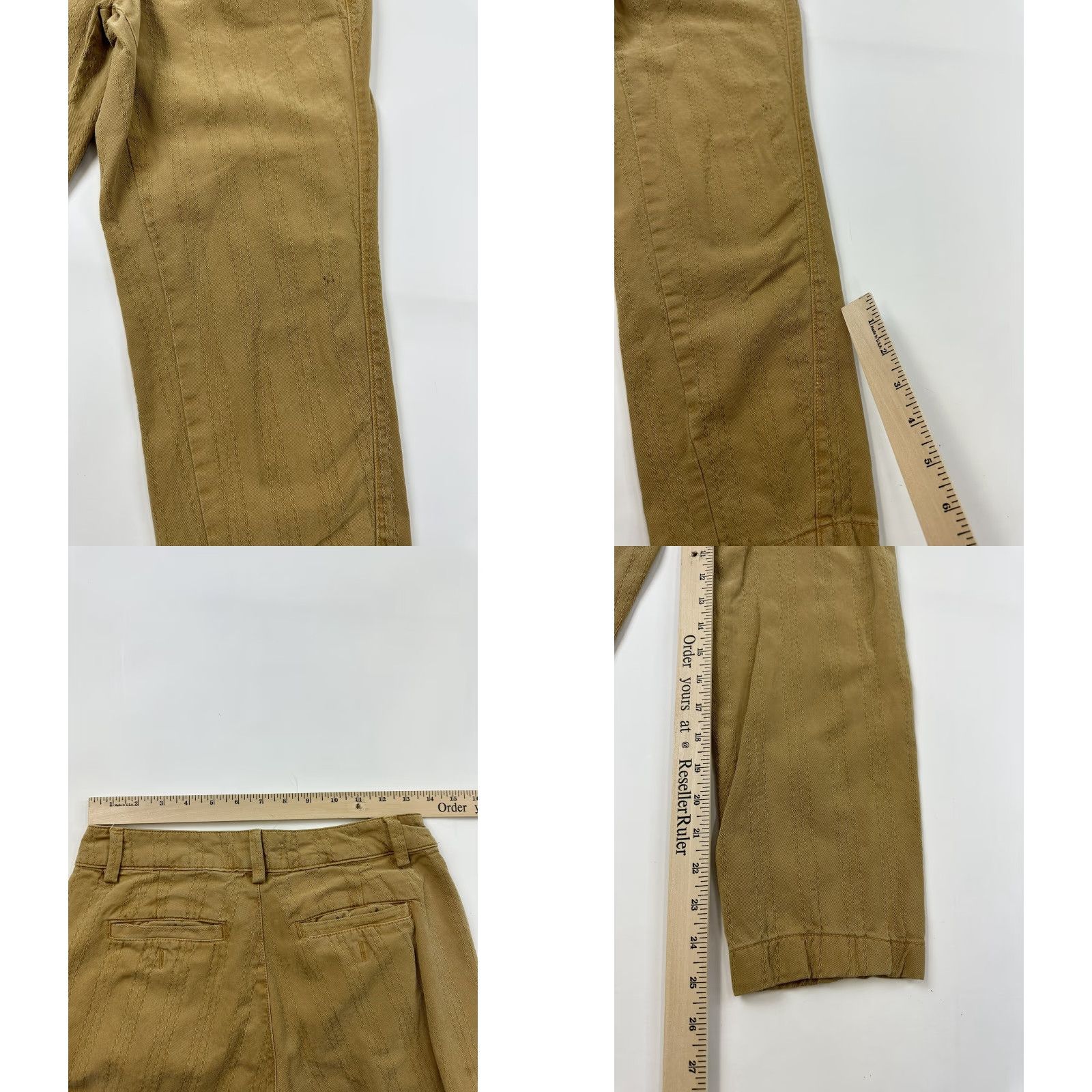 Anthropologie VINTAGE Anthropologie Pants Women’s 25 Khaki Beige Khakis Cotton Twill Straight 25 Women Size 42" / US 20 - 8 Thumbnail