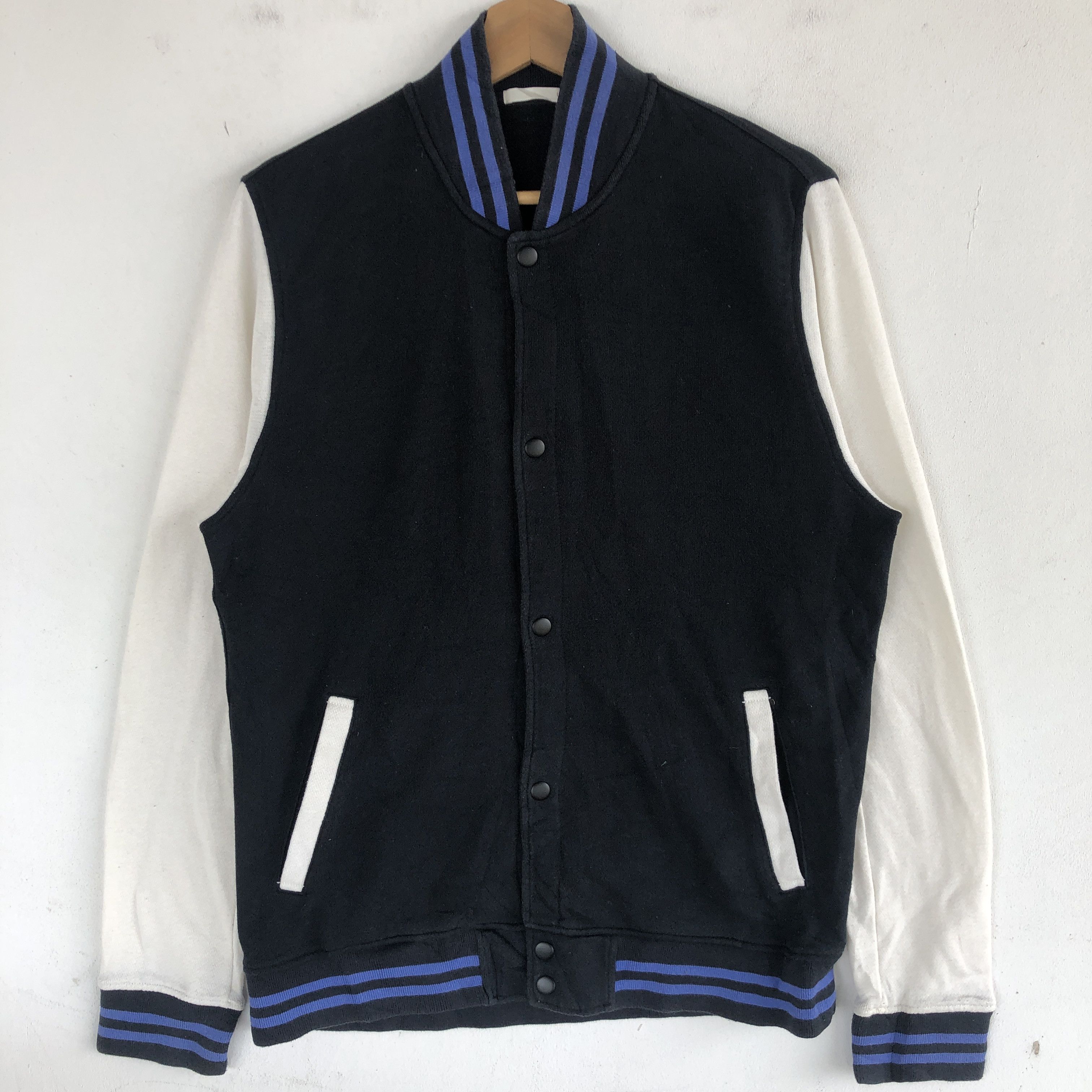 Japanese Brand × Vintage Vintage Japanese Harajuku Varsity Sweater Button Sweatshirt Size M / US 6-8 / IT 42-44 - 3 Thumbnail
