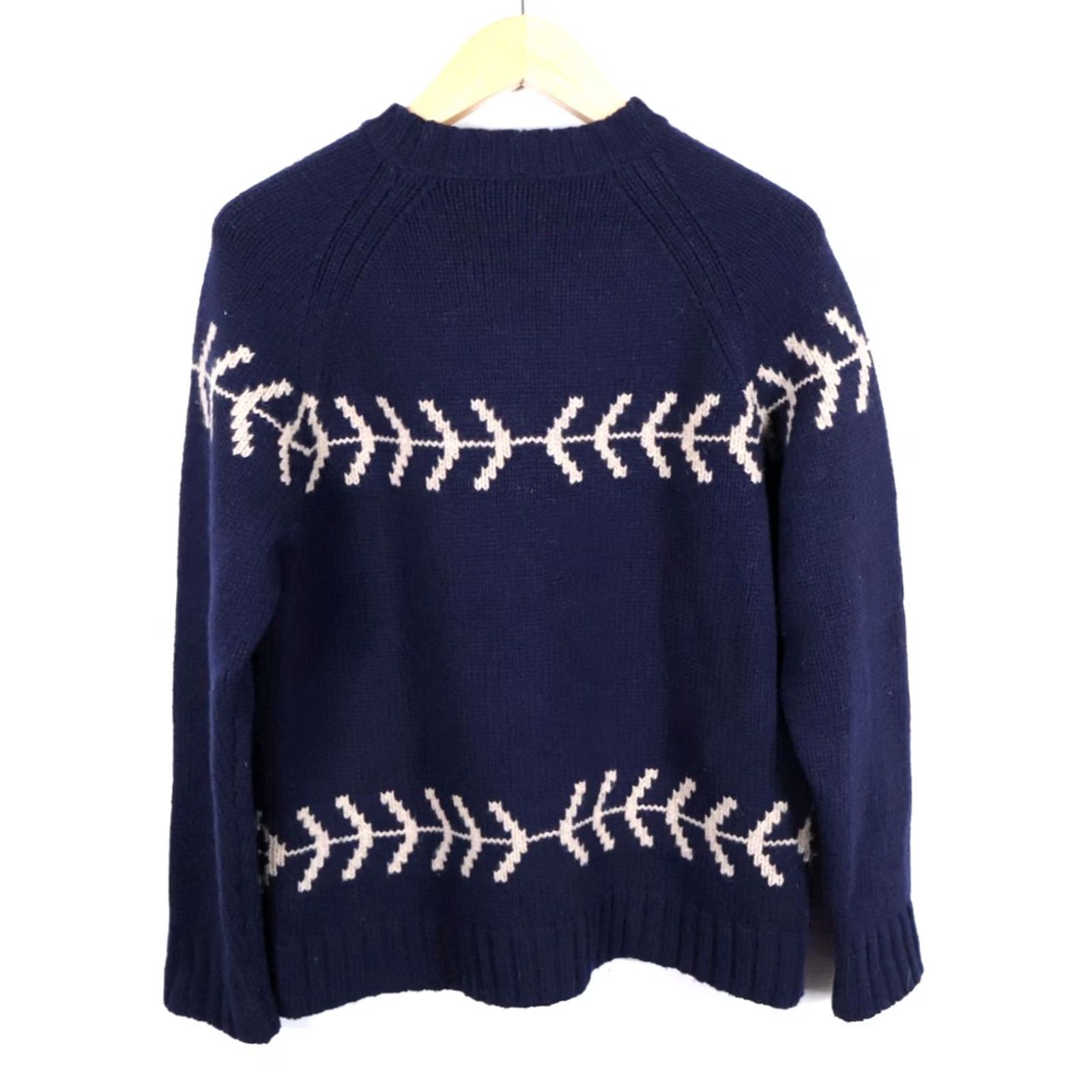 Gap VINTAGE Gap Sweater Mens M Blue VTG Lambs Wool Men Dark Geometric Y2K Tag Size US M / EU 48-50 / 2 - 2 Thumbnail