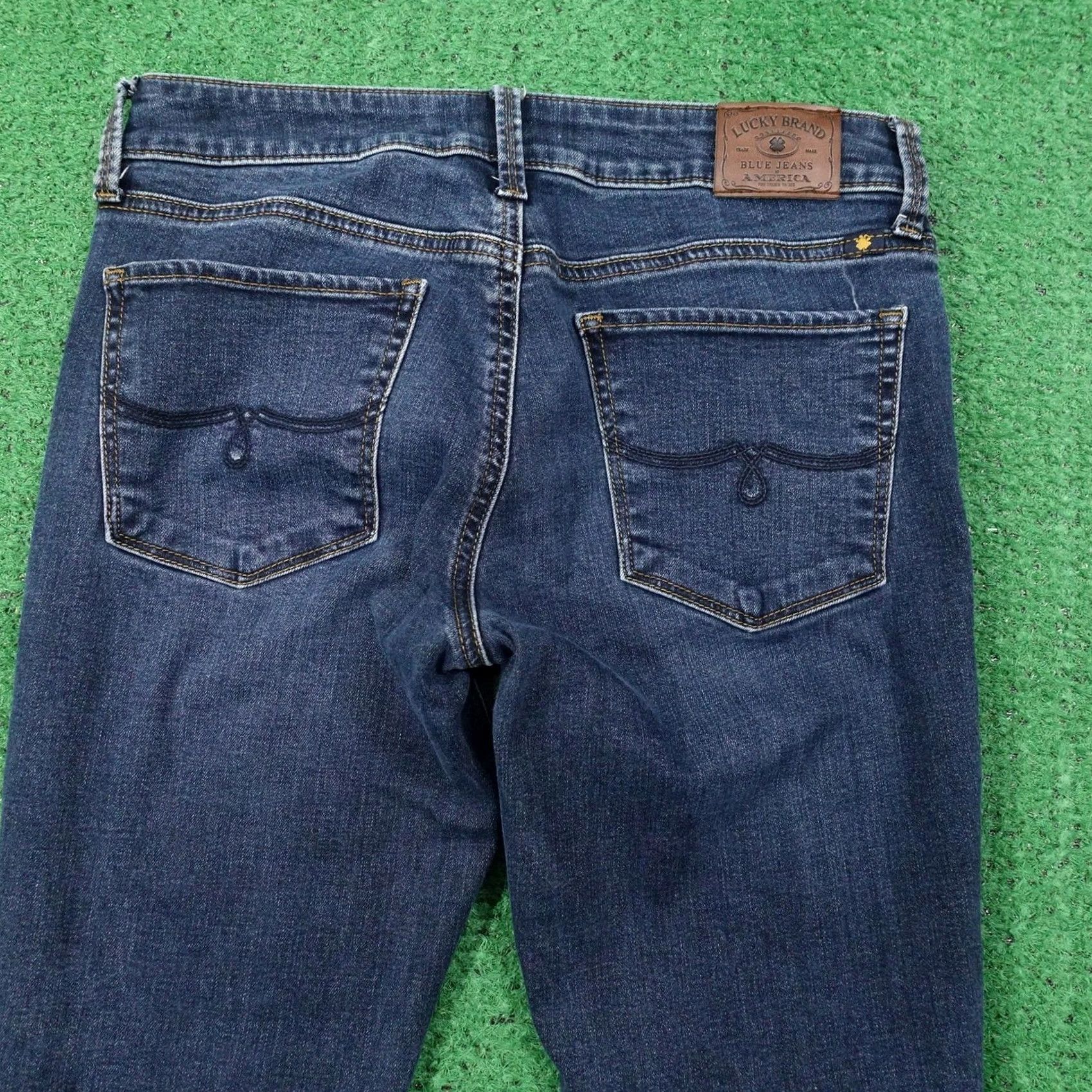 Lucky Brand Lucky Brand Lolita Skinny Jeans Womens 2 Medium Blue Denim 5-Pocket Stretch Zip Belts Logo Embroidered Back Patch Size 26" / US 2 / IT 38 - 5 Thumbnail