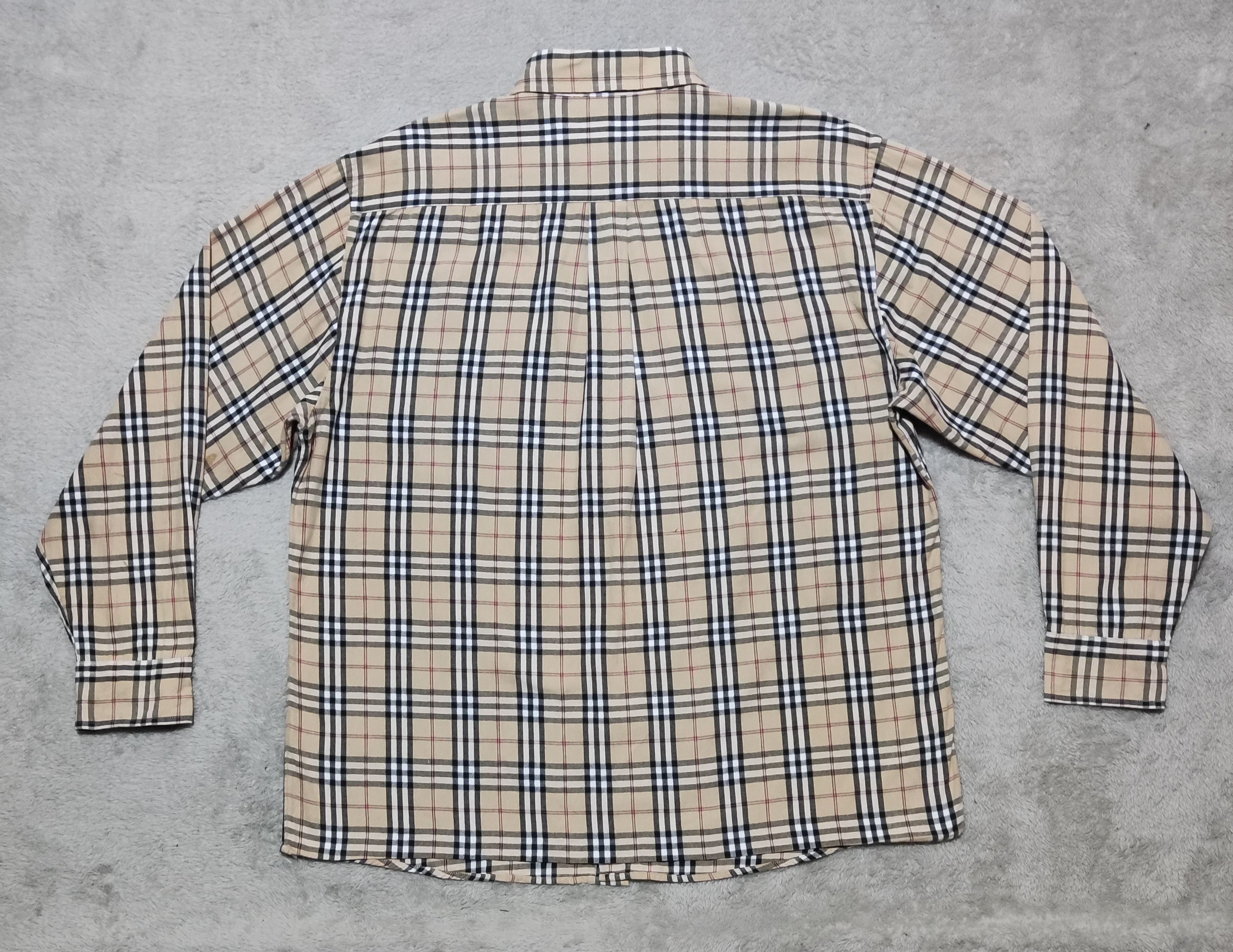 Burberry Vintage 80 Blueberrys Rodeo Club Nova Check Single Stitch Size US L / EU 52-54 / 3 - 2 Thumbnail