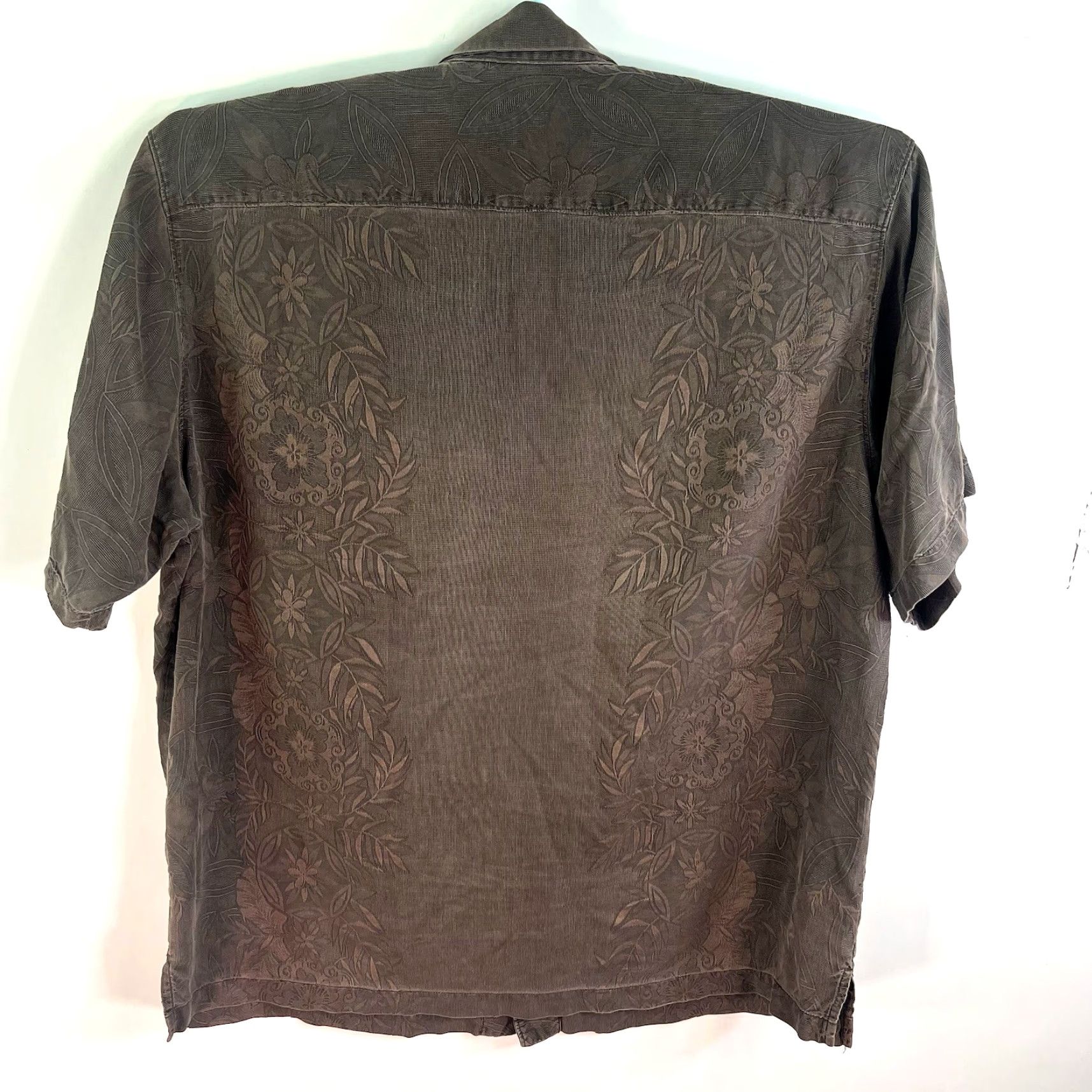 Tommy Bahama VINTAGE Tommy Bahama Silk Floral Button-Up Shirt Mens XL Brown Island Zone Size US XL / EU 56 / 4 - 6 Thumbnail