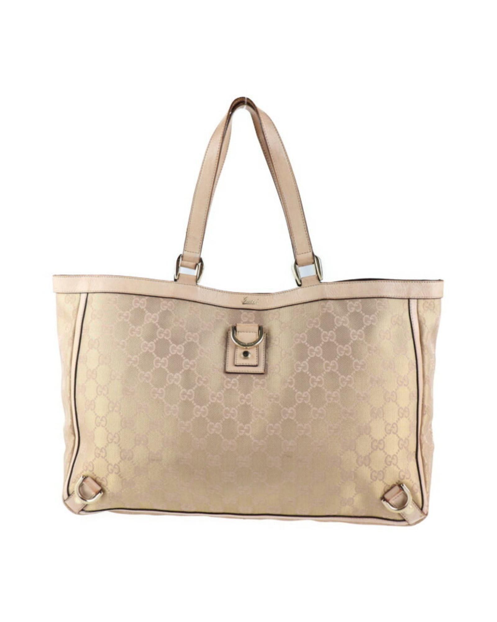 image of Gucci Beige GG Canvas Handbag, Women's