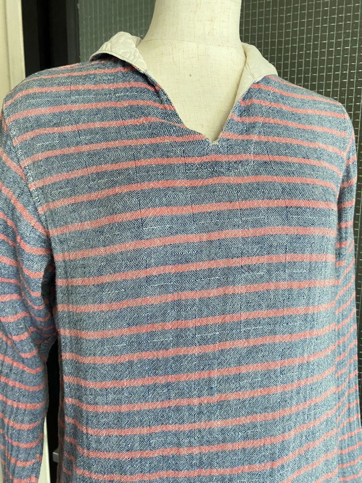 Kapital KAPITAL Purple Long-Sleeve Stripes Sailor Polo Shirt Size XS / US 0-2 / IT 36-38 - 7 Thumbnail