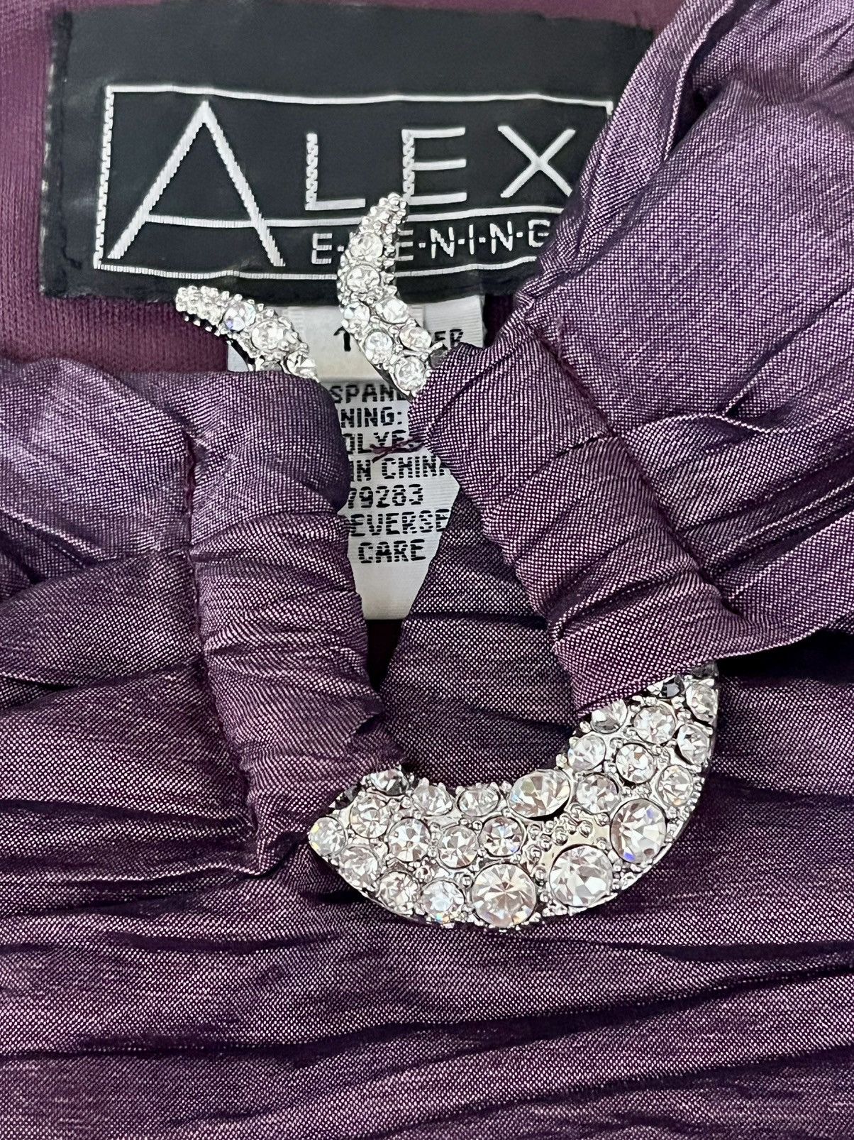 Alex Evenings Alex Evenings Plum Purple Ruched Bodycon One Shoulder Sz 12 Size L / US 10 / IT 46 - 9 Thumbnail
