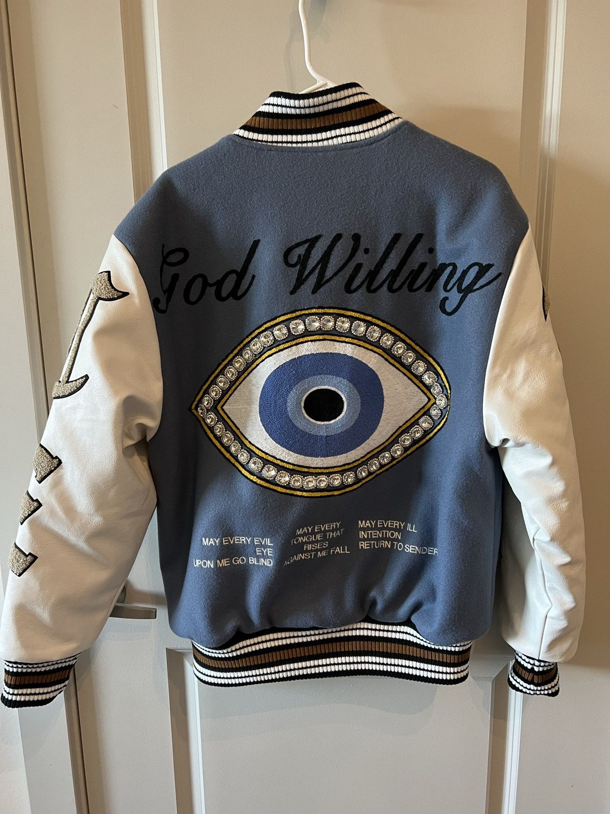 Menace GOD WILLING VARSITY JACKET Size US L / EU 52-54 / 3 - 2 Thumbnail