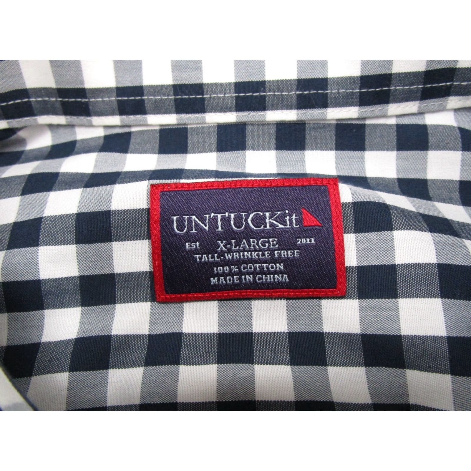 UNTUCKit UNTUCKit Shirt Mens XL Wrinkle Free Plaid Long Sleeve Button Up Pio Cesare Size US XL / EU 56 / 4 - 2 Thumbnail