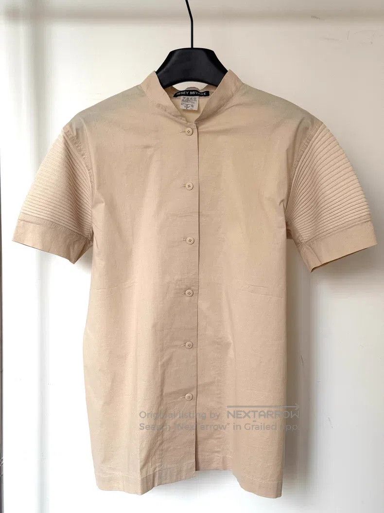 Issey Miyake Issey Miyake Knitted Patchwork Short Sleeve Shirt Size US M / EU 48-50 / 2 - 4 Thumbnail