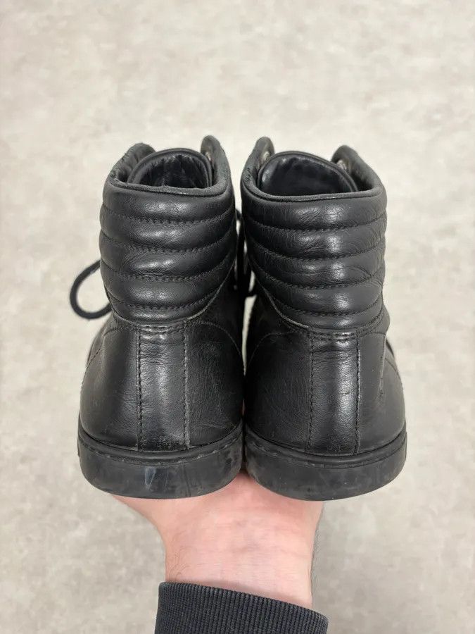 Gucci 2000s Gucci Black Italian Leather High Sneakers Size US 9 / EU 42 - 7 Thumbnail