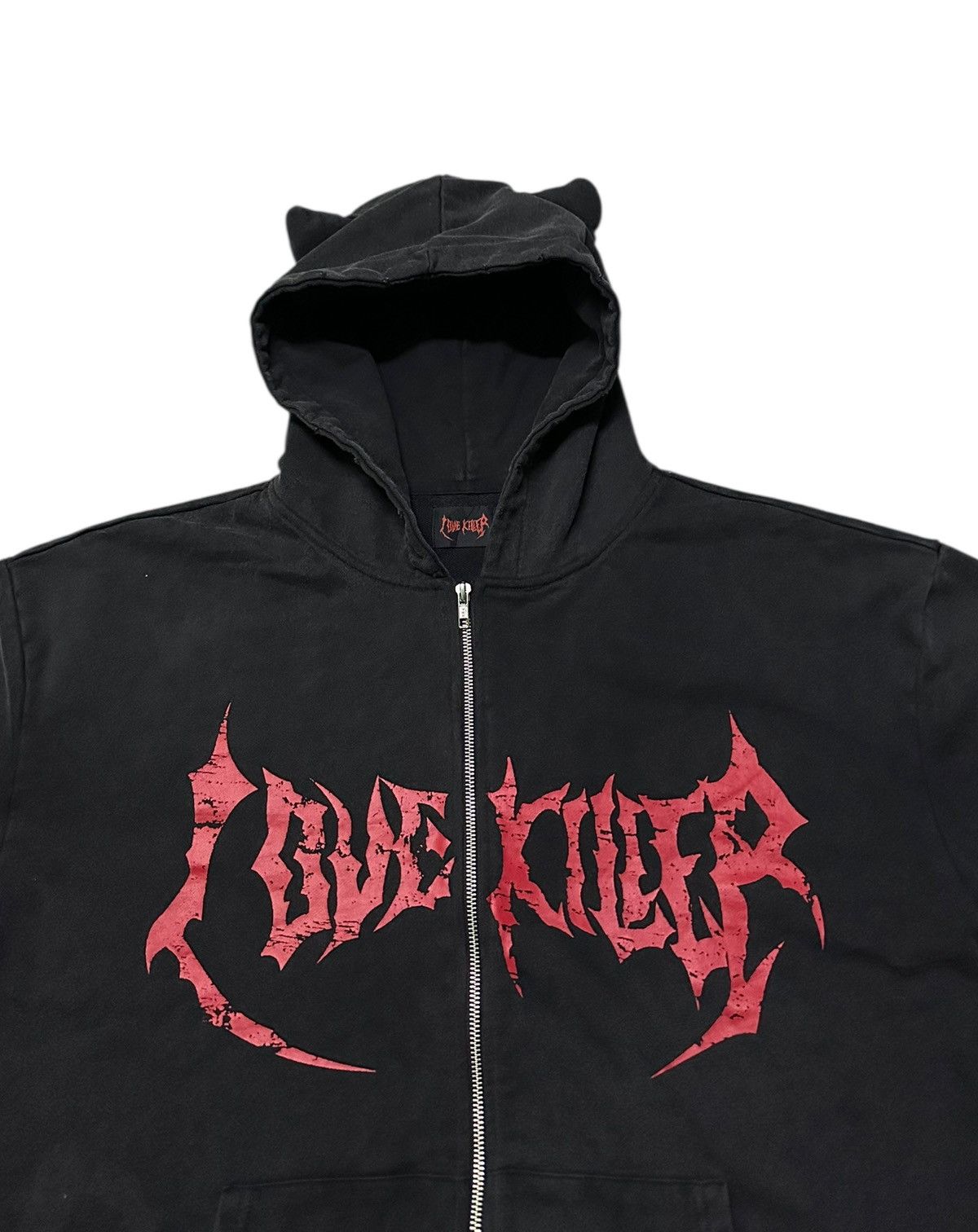 Japanese Brand Lovekiller killer cat destruction hoodie Size US XL / EU 56 / 4 - 4 Thumbnail