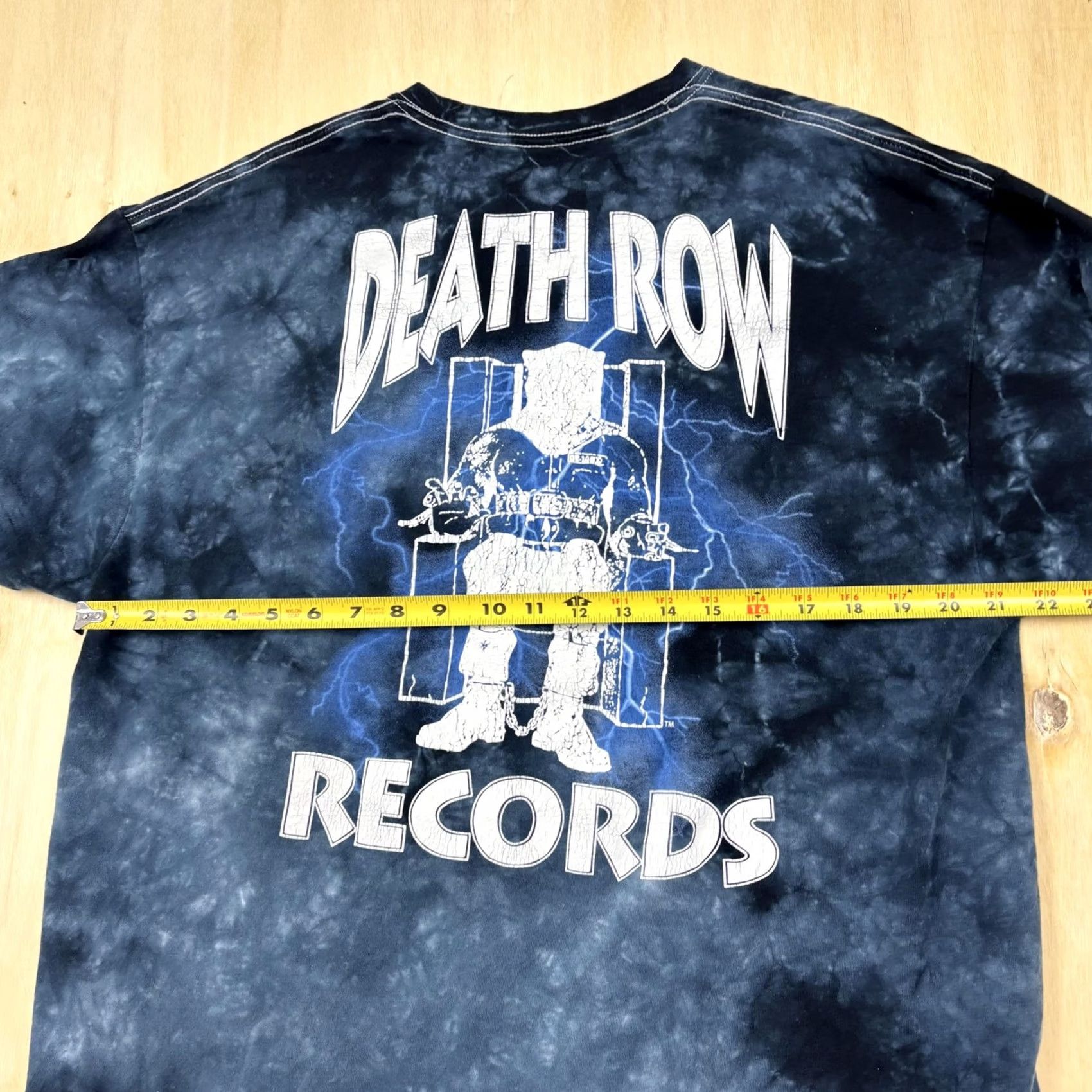 Ripple Junction Death Row Records Shirt Mens XL Black Tie Dye Graphic Tee T-Shirt Size US XL / EU 56 / 4 - 6 Thumbnail