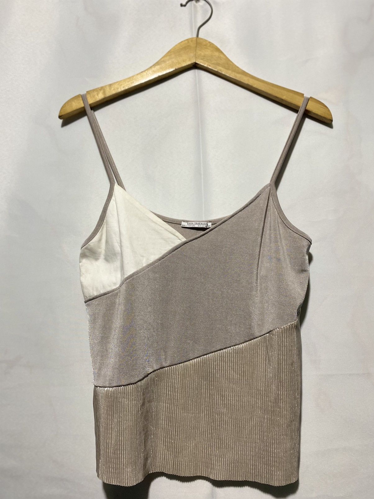Vintage × Zara ZARA TRAFALUC pleated tanktop Size M / US 6-8 / IT 42-44 - 1 Thumbnail