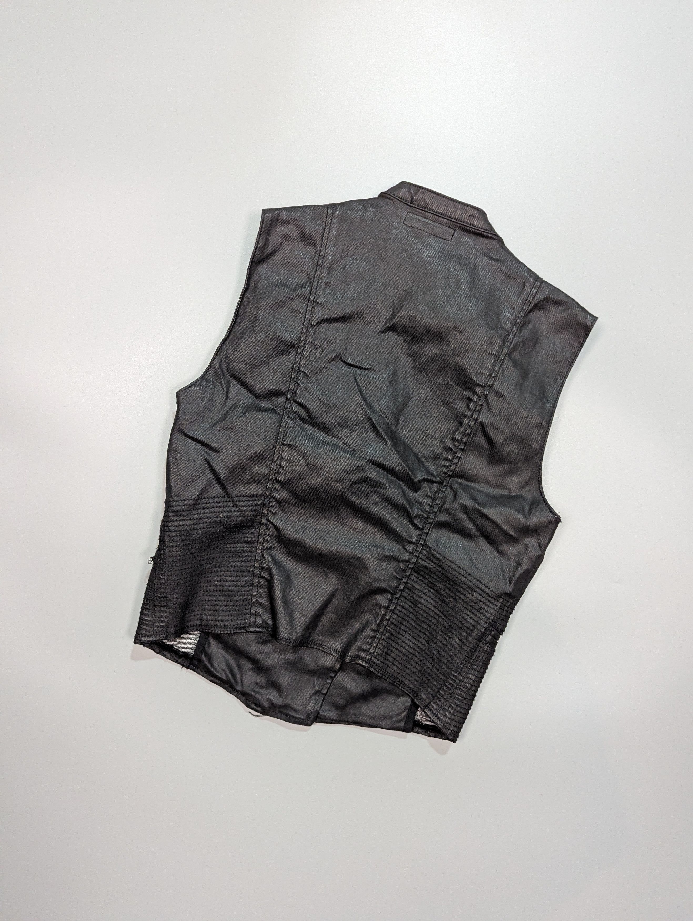 Guess GUESS Women's Shiny Black Rare Biker Rocker Vest/Waistcoat Size XS / US 0-2 / IT 36-38 - 10 Thumbnail