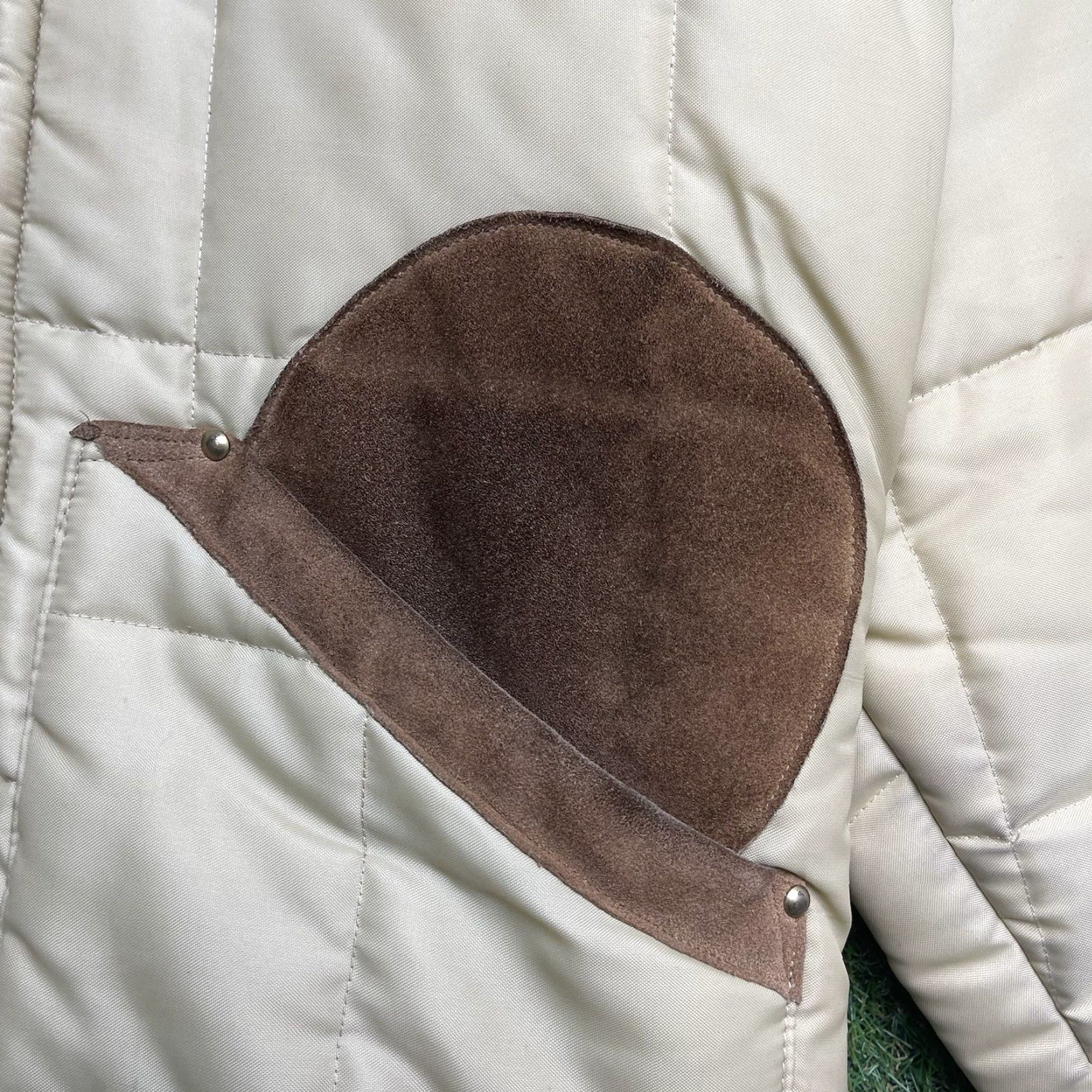 Vintage VINTAGE Scatter Gunner Men's Jacket Medium Outdoor Shooting Coat Zip Up Quilt Cotton Beige 90s Work Hunting Mens Size US M / EU 48-50 / 2 - 2 Thumbnail