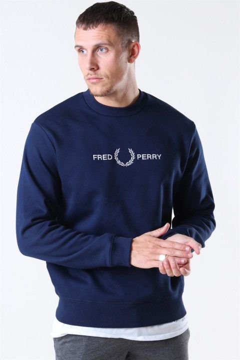 Fred Perry × Japanese Brand FRED PERRY SWEATSHIRT WITH LOGO EMBROIDERY MAN BLACK Size US M / EU 48-50 / 2 - 1 Thumbnail