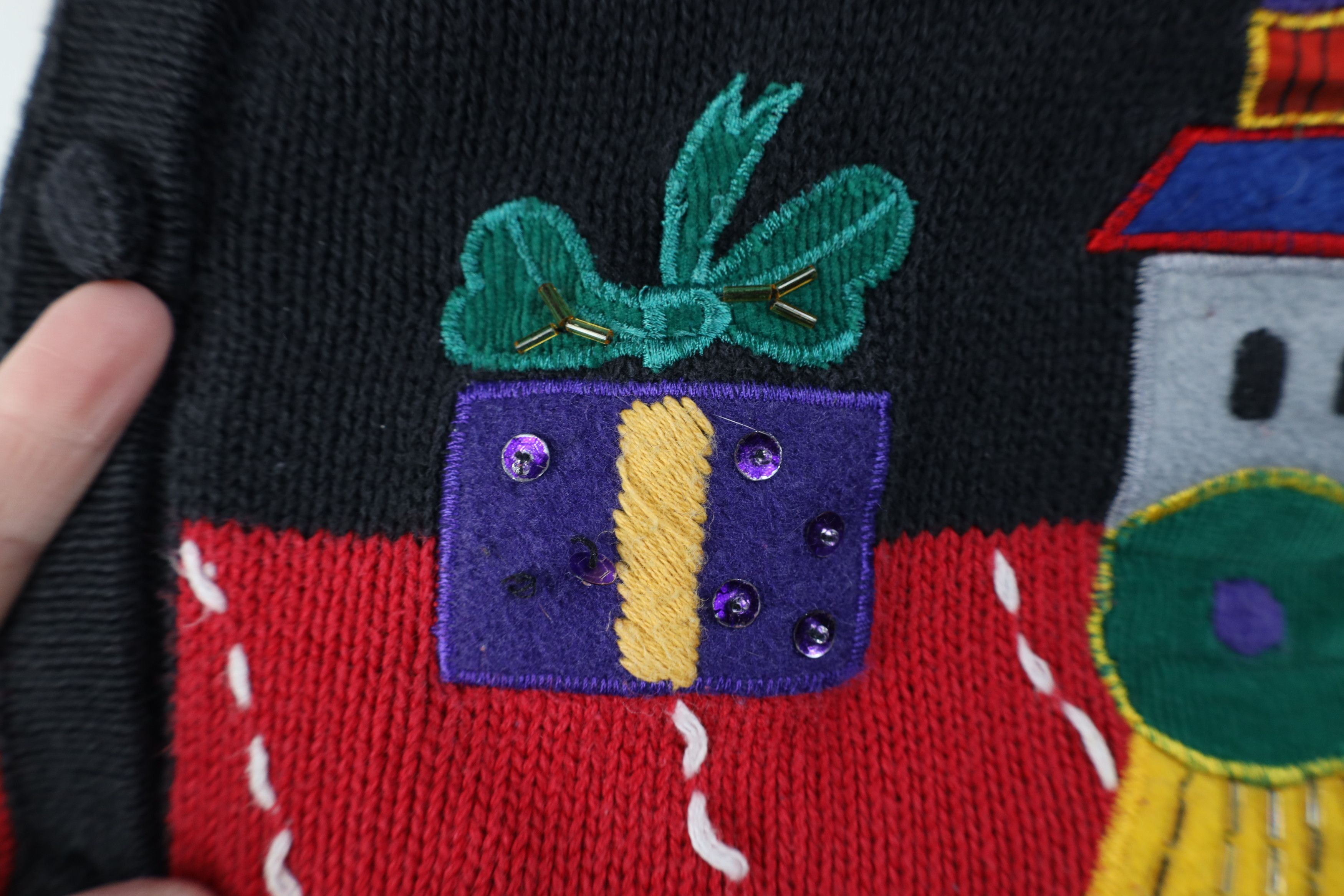 Vintage Vintage 90s Christmas Present Toys Knit Cardigan Sweater Size XXL / US 16-18 / IT 52-54 - 11 Thumbnail