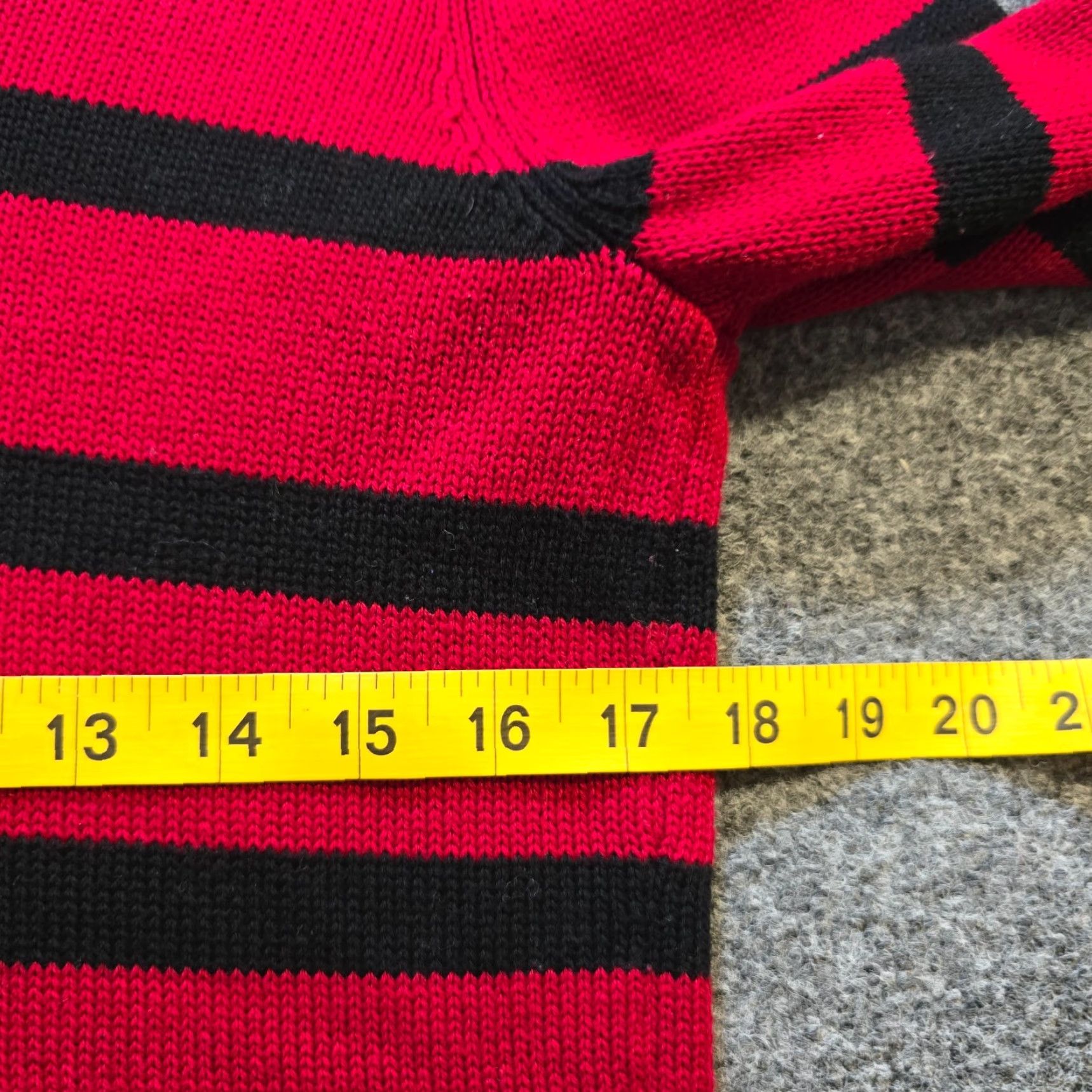 Ralph Lauren Lauren Ralph Lauren Sweater Womens Medium Red Striped High Neck Buckle Preppy Size M / US 6-8 / IT 42-44 - 5 Thumbnail