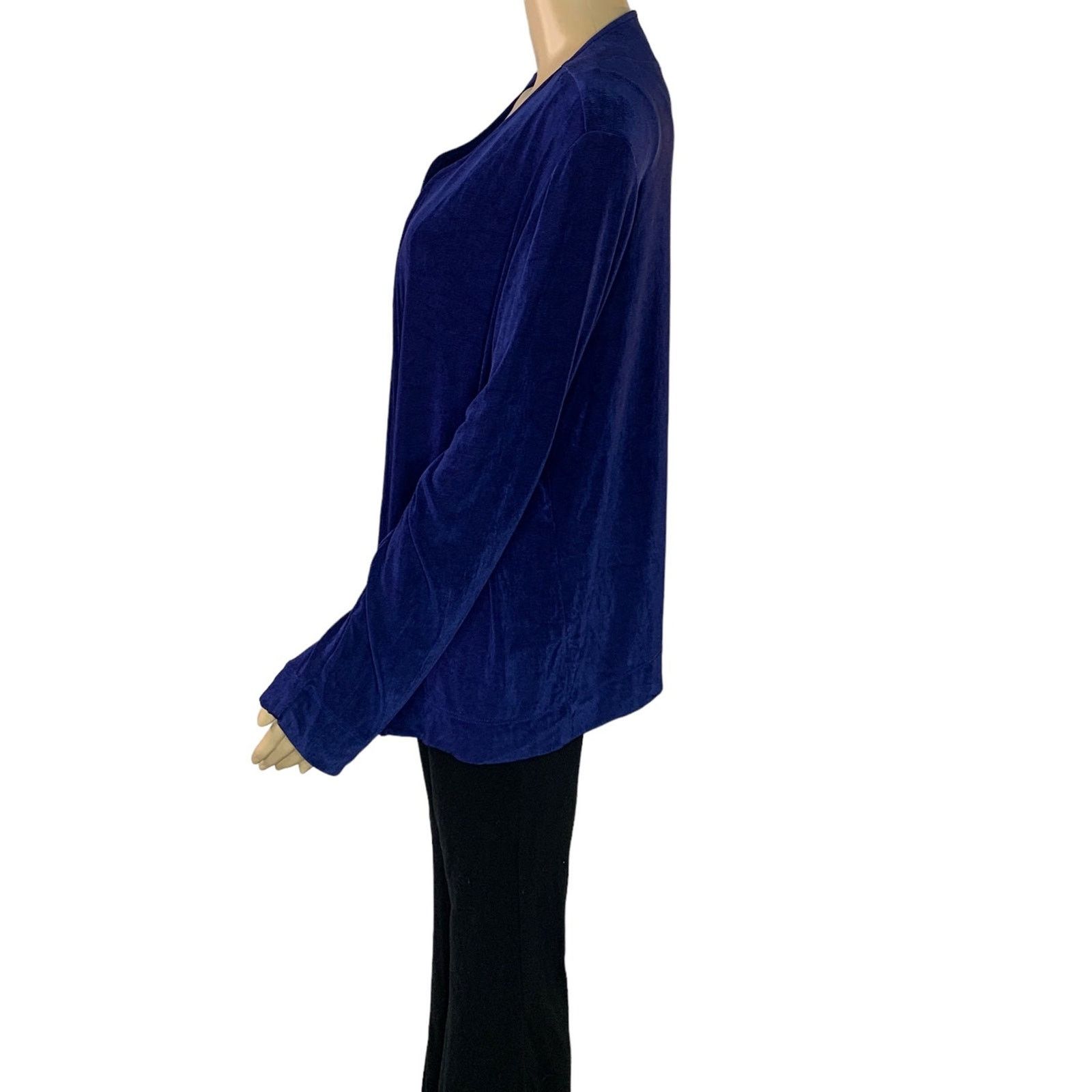 Chicos Chicos Travelers Top Women Size 3 US XL Cardigan Blue USA Size XL / US 12-14 / IT 48-50 - 3 Thumbnail