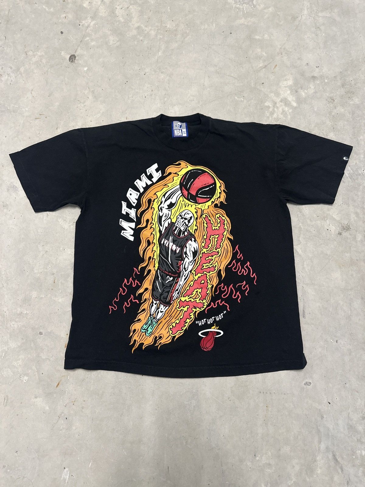 Warren Lotas Warren Lotas “Miami Heat Skeleton Dunk” Tee (XL) Size US XL / EU 56 / 4 - 1 Thumbnail