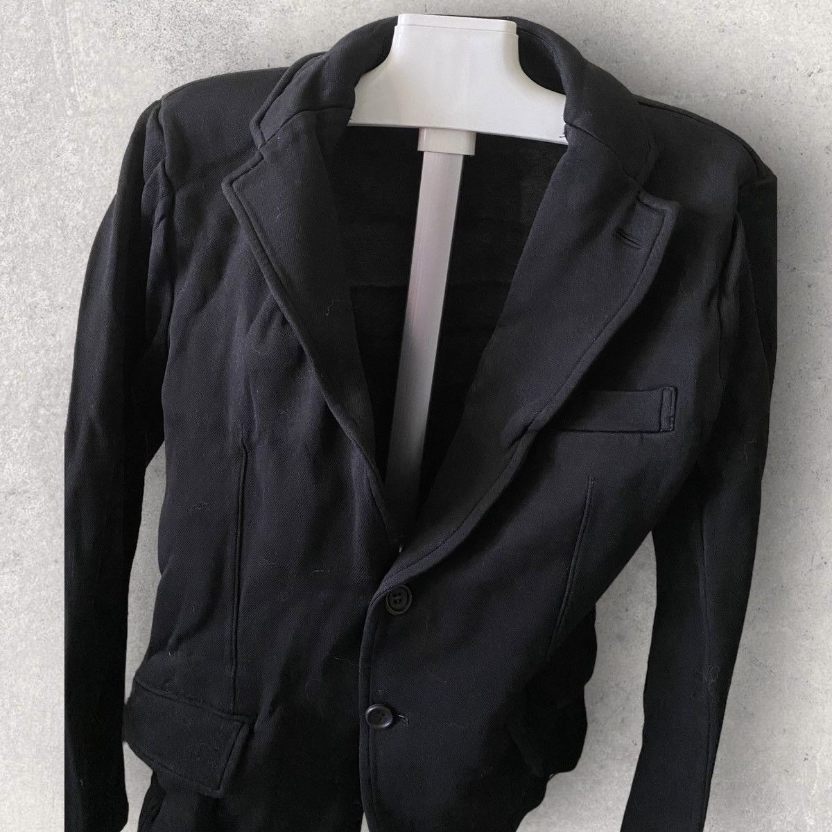 Comme des Garcons × Comme des Garcons Homme Black Dyed Poly Wrinkle Jacket Size US M / EU 48-50 / 2 - 4 Thumbnail