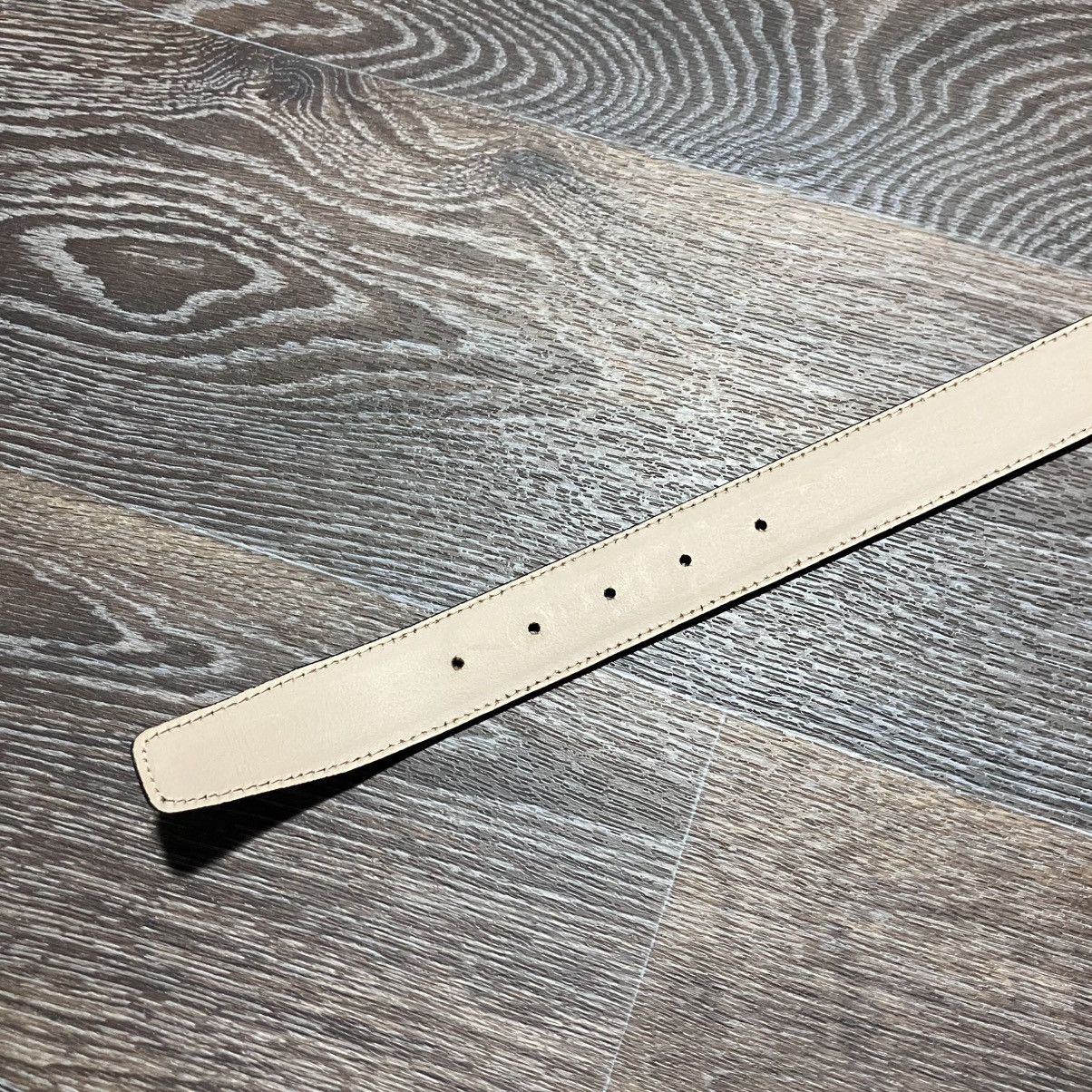 Genuine Leather YVES GERARD Solid Brass Made In Italy Genuine Leather Belt Size 32 - 11 Thumbnail