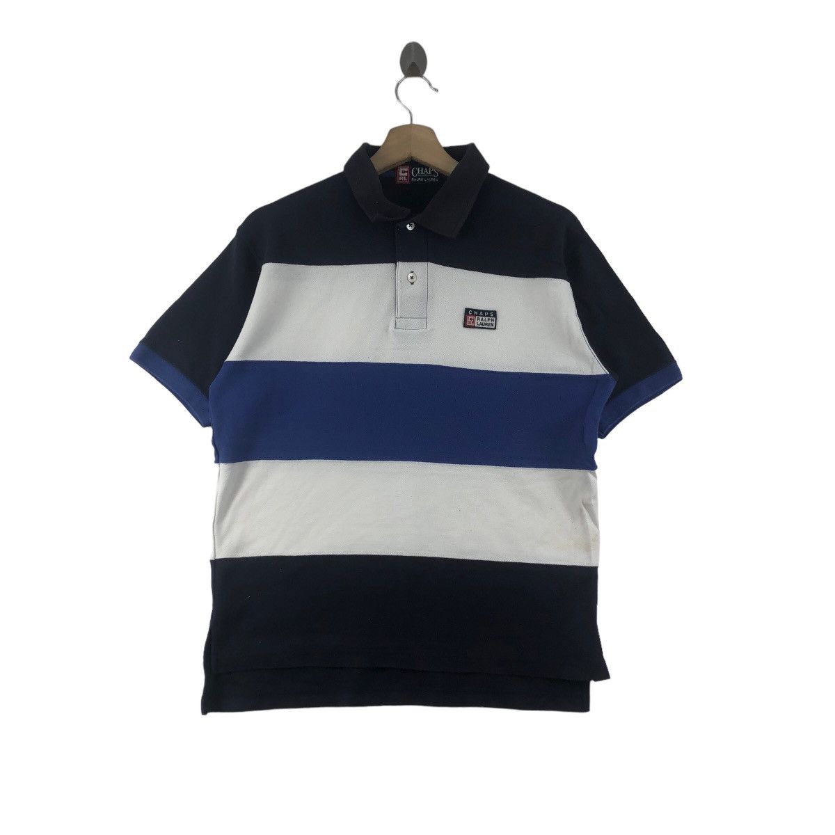 Chaps Vintage CHAPS RALPH LAUREN Embossed Logo Polo Tee Shirt Size US M / EU 48-50 / 2 - 1 Thumbnail