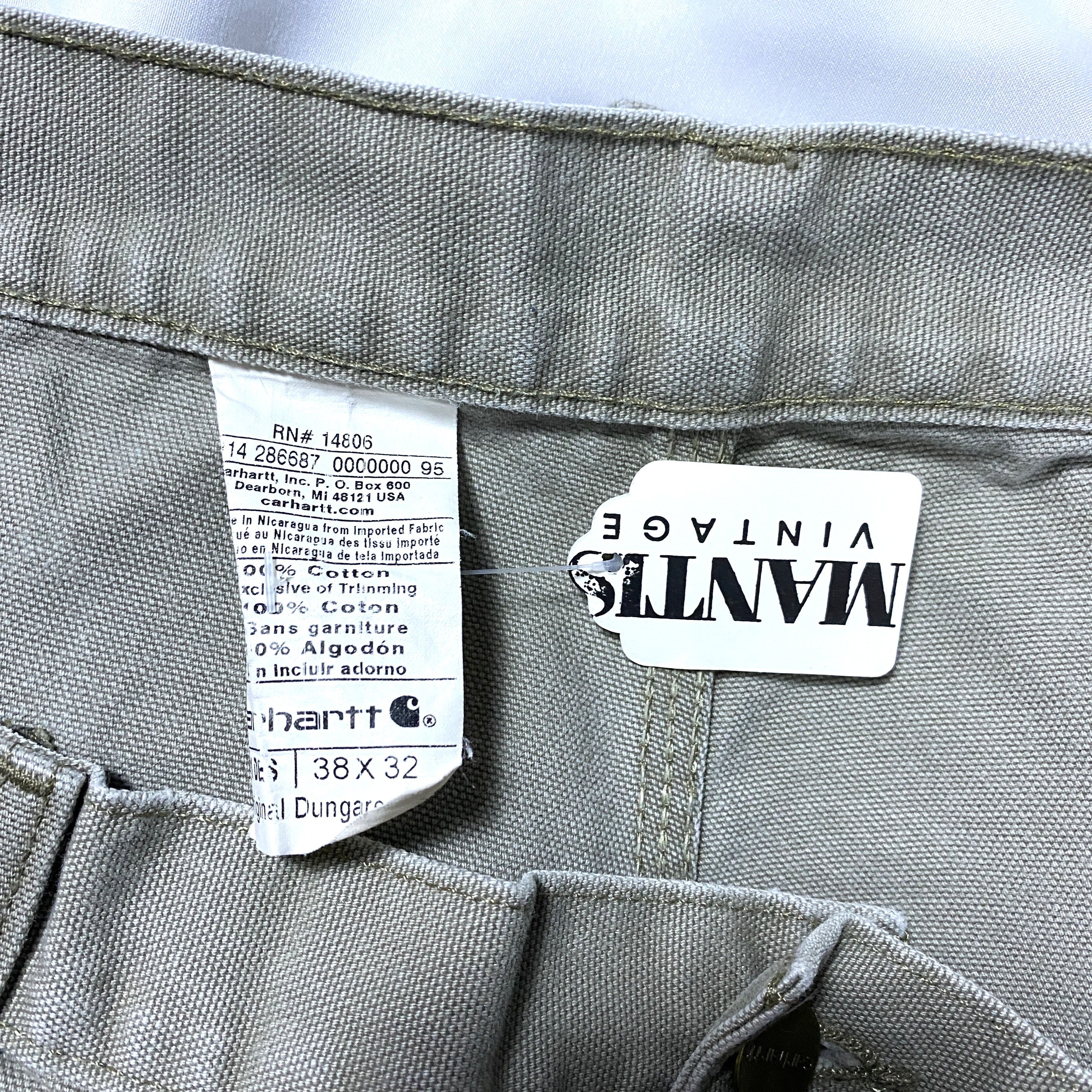 Carhartt Vintage Carhartt B136 Gray Duck Canvas Work Pants 38x32 Size US 38 / EU 54 - 7 Thumbnail