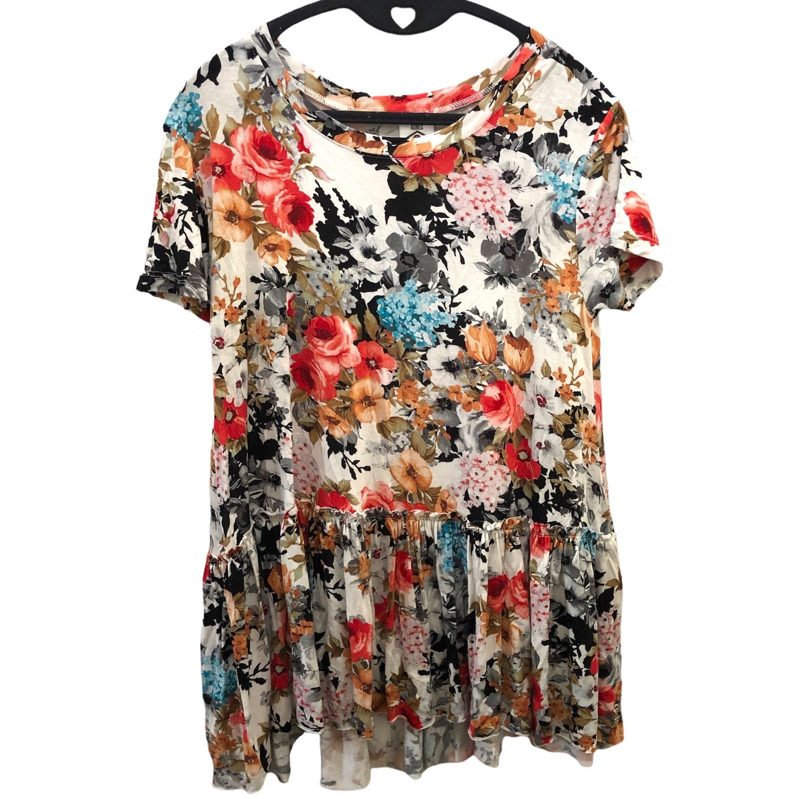 Other Agnes & Dora Soft Floral Relaxed Ruffle Hem Short Sleeve Top Size S / US 4 / IT 40 - 11 Thumbnail