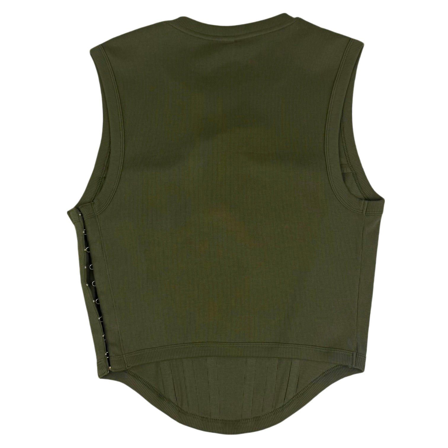 Dion Lee Rib Corset Tank Top Army Green (Fits M-XL Mens)