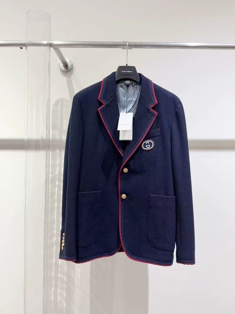 Gucci Gucci Embroidered Logo Blazer Jacket Size US L / EU 52-54 / 3 - 1 Thumbnail