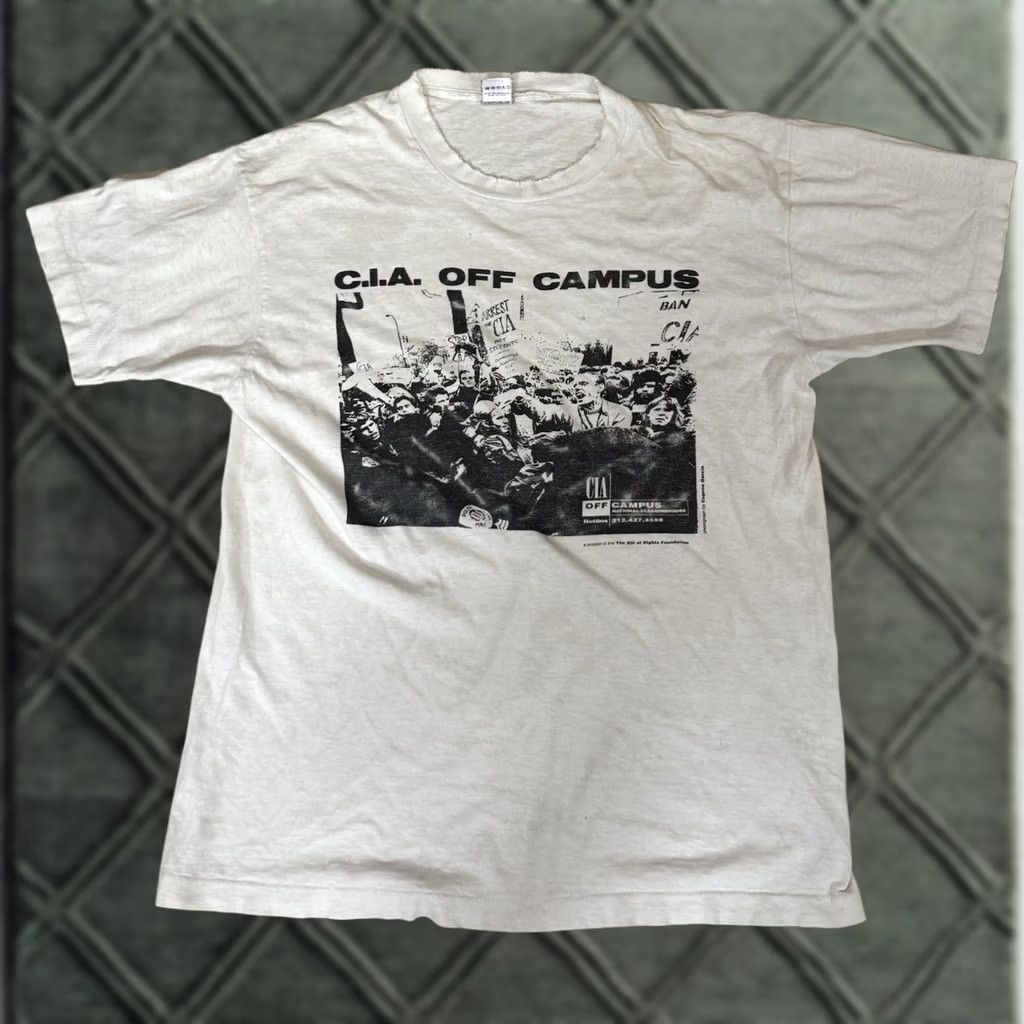 Fruit Of The Loom VINTAGE CIA Off Campus Shirt XL Kent State Massacre Fruit Loom Resist Antifa Men’s/Unisex Shirts (T-Shirt) Size US XL / EU 56 / 4 - 1 Thumbnail