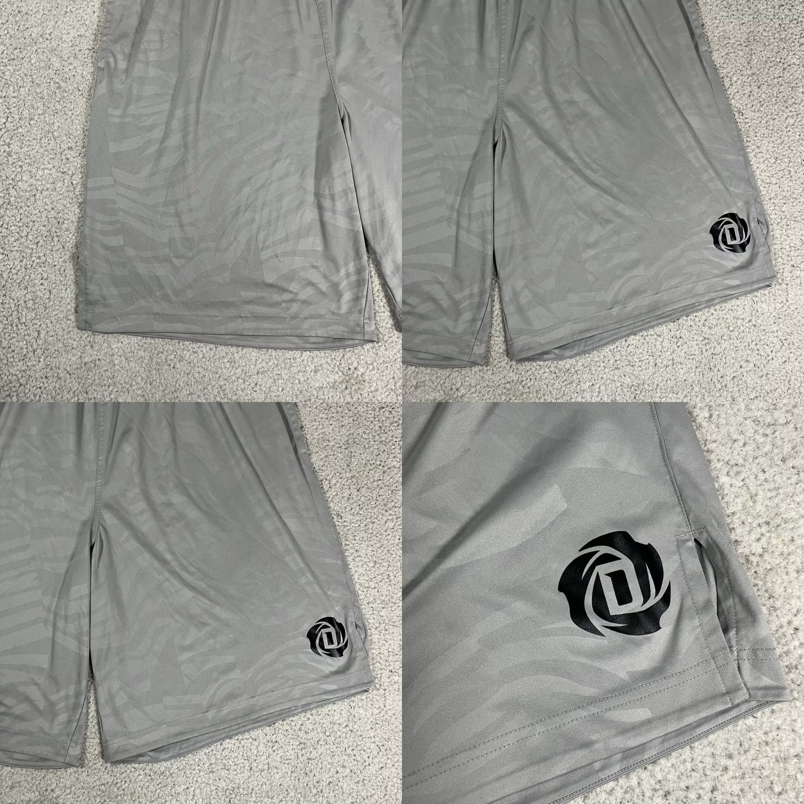 Adidas Adidas Shorts Mens 2XL Gray D Derrick Rose Basketball NBA Athletic Training Size US 39 - 8 Thumbnail