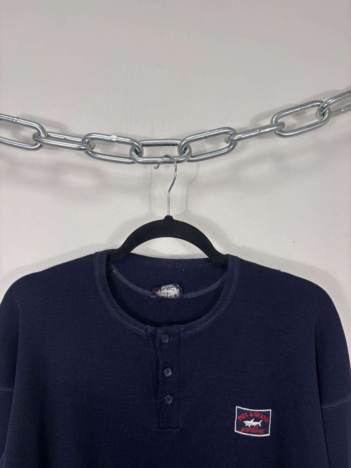 Paul & Shark Vintage Paul & Shark Sportswear Men’s Navy Blue Henley Shirt Size US M / EU 48-50 / 2 - 5 Thumbnail